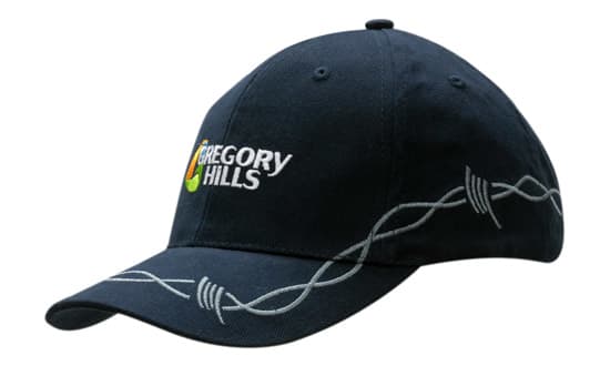 Brushed Heavy Cotton with Chain Embroidery on Crown & Peak