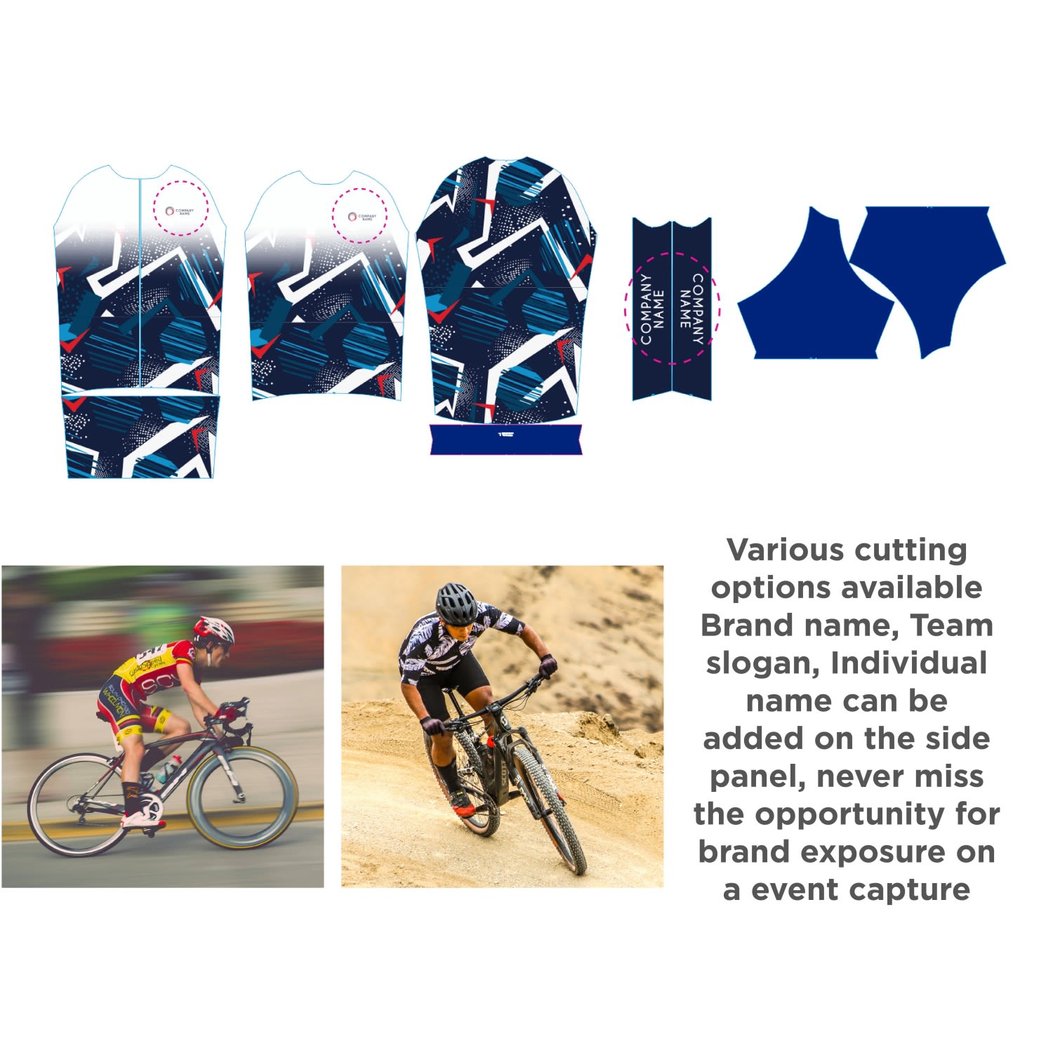 Unisex Sublimated Stand Collar Raglan Short Sleeves Cycling Jersey