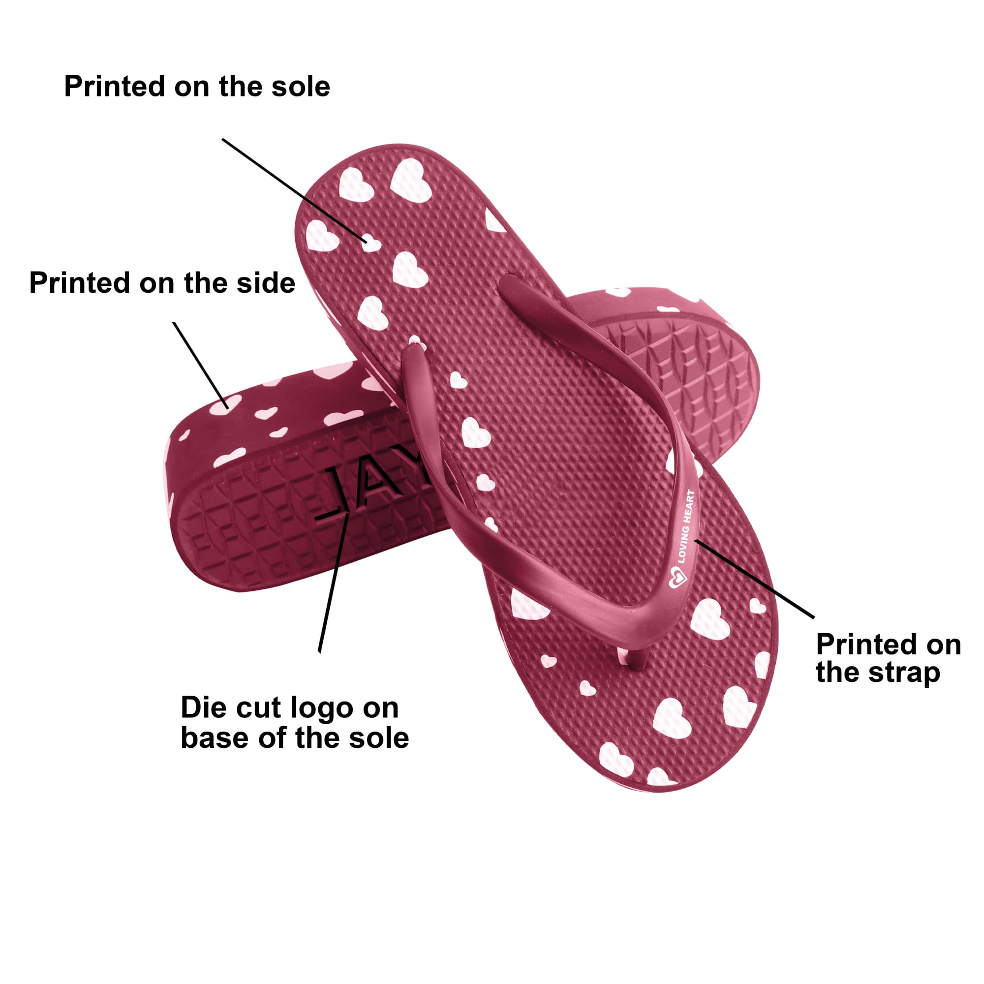 EVA Platform Talking Footprint Thongs