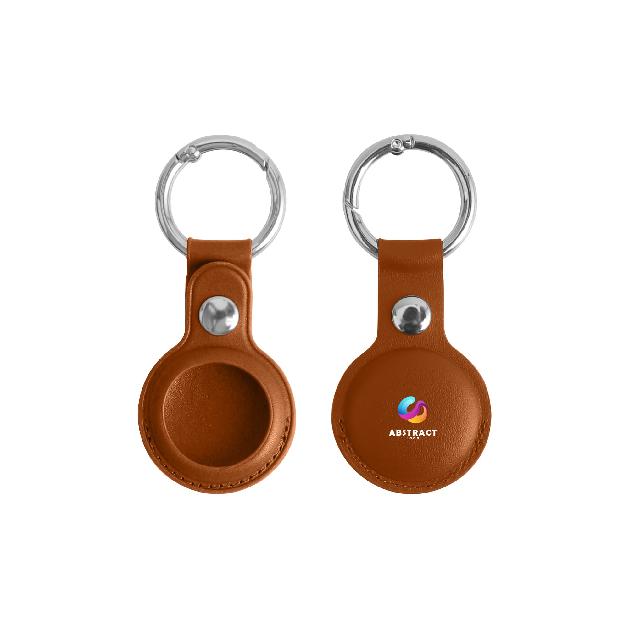 PU Leather AirTag Holder with Keyring