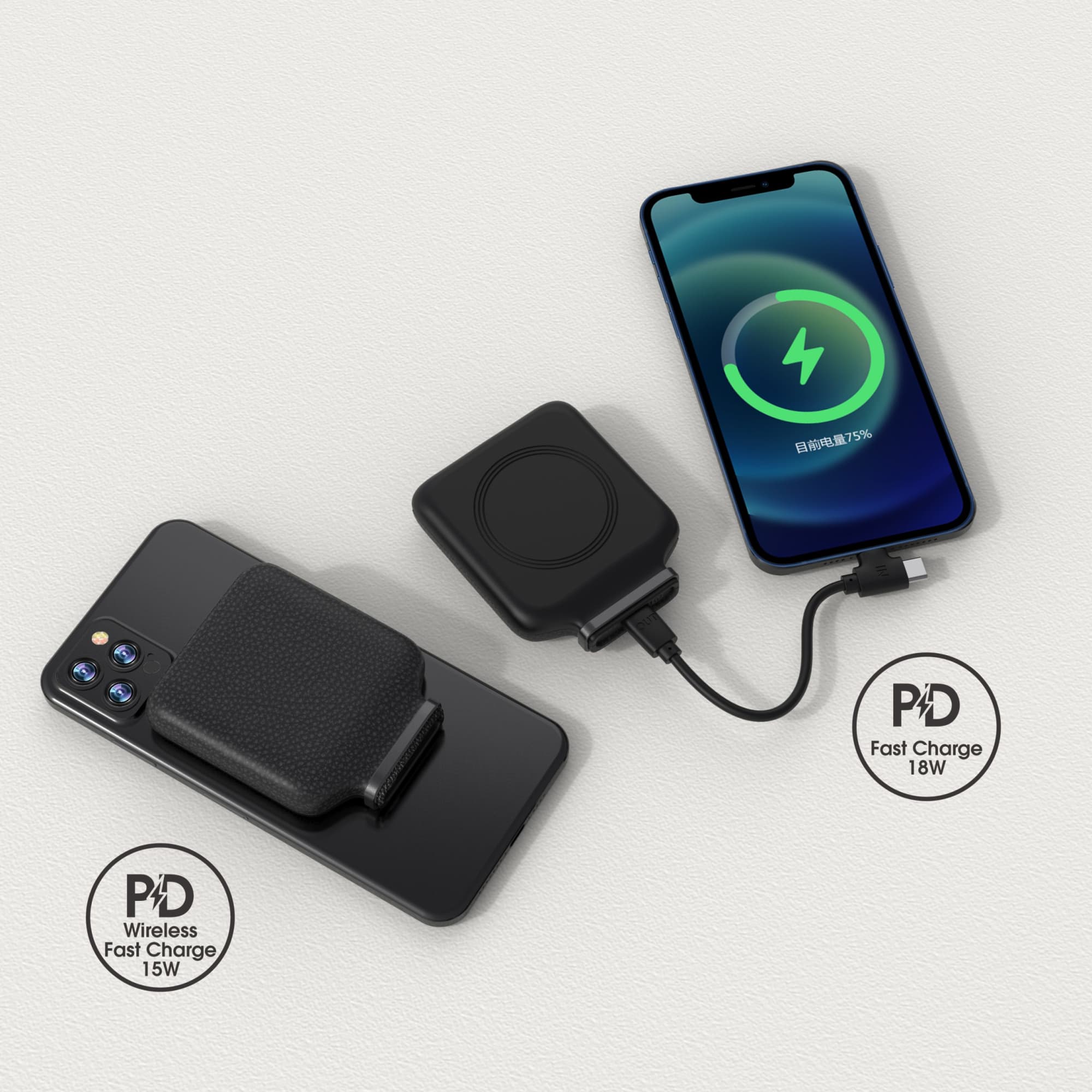 Iné ODA Magnetic Wireless Power Bank 5000mAh 'recycled plastic'