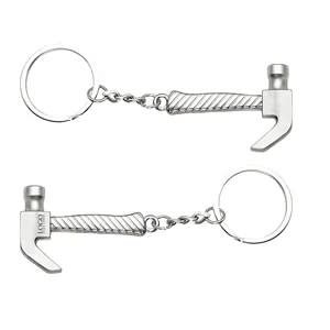 Custom Silver Hammer Keychain