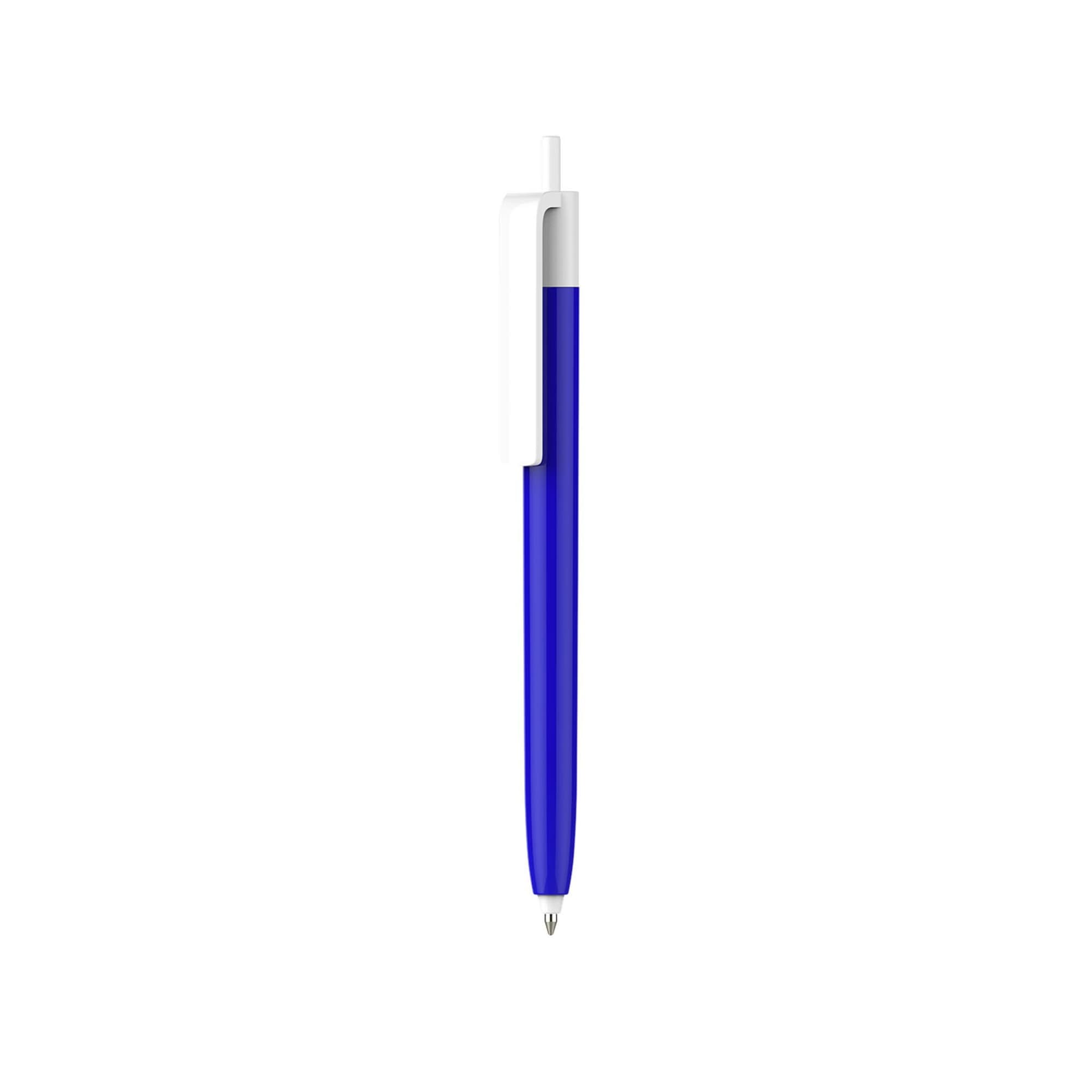 Push Button Pen - Colour Barrel with Creamy White Cap