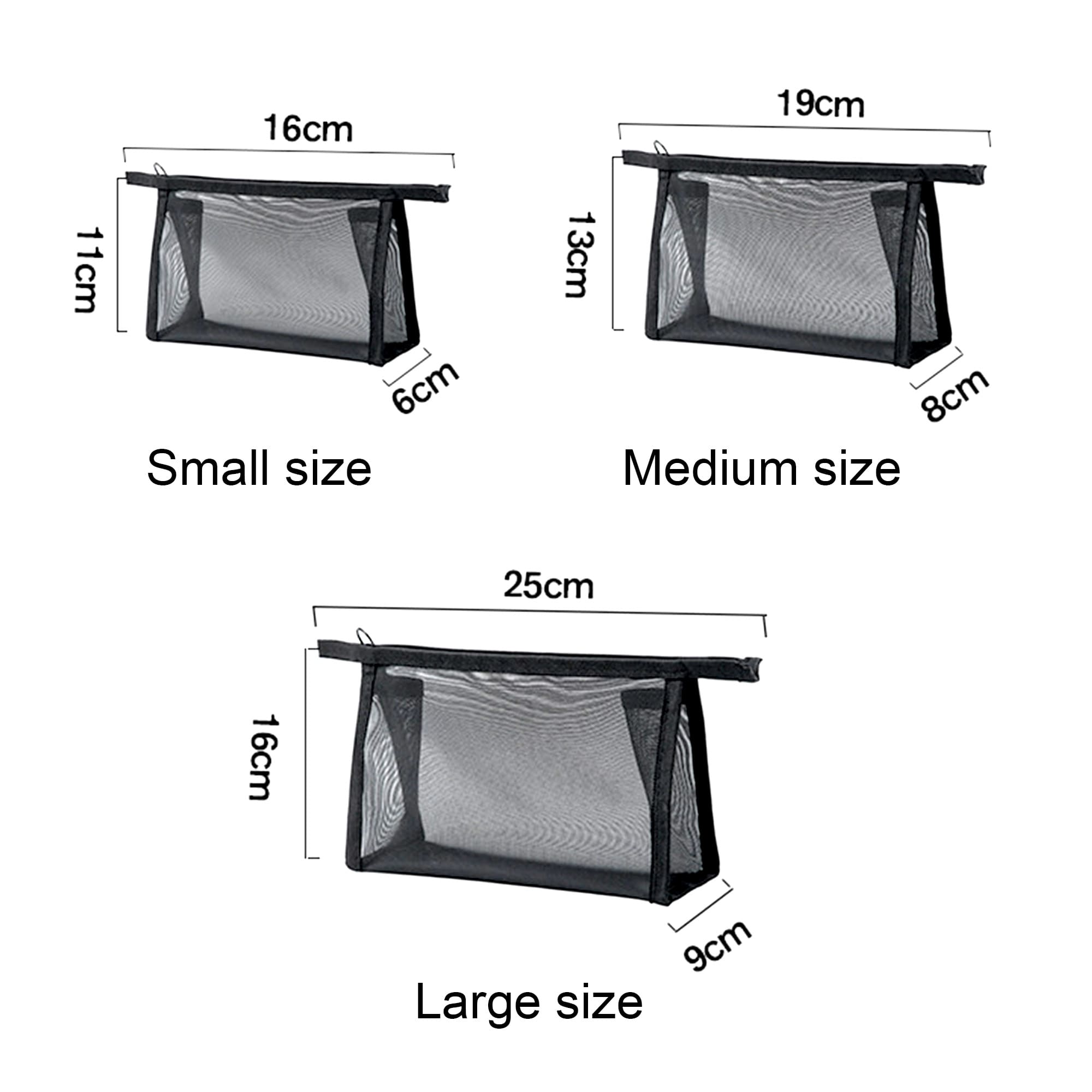 Nylon Mesh Triangular Cosmetic Bag