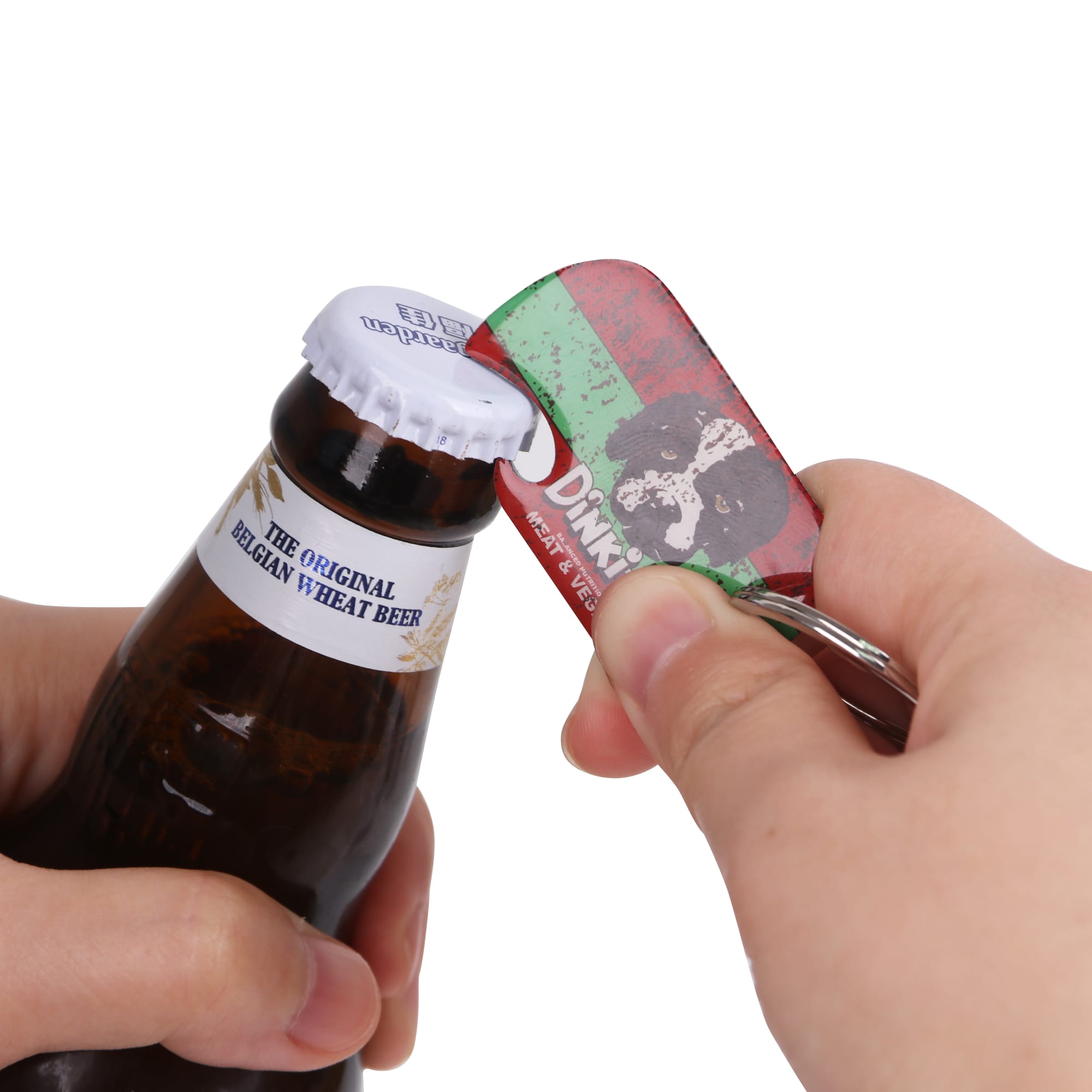 Dog Tag Bottle Opener Keyring
