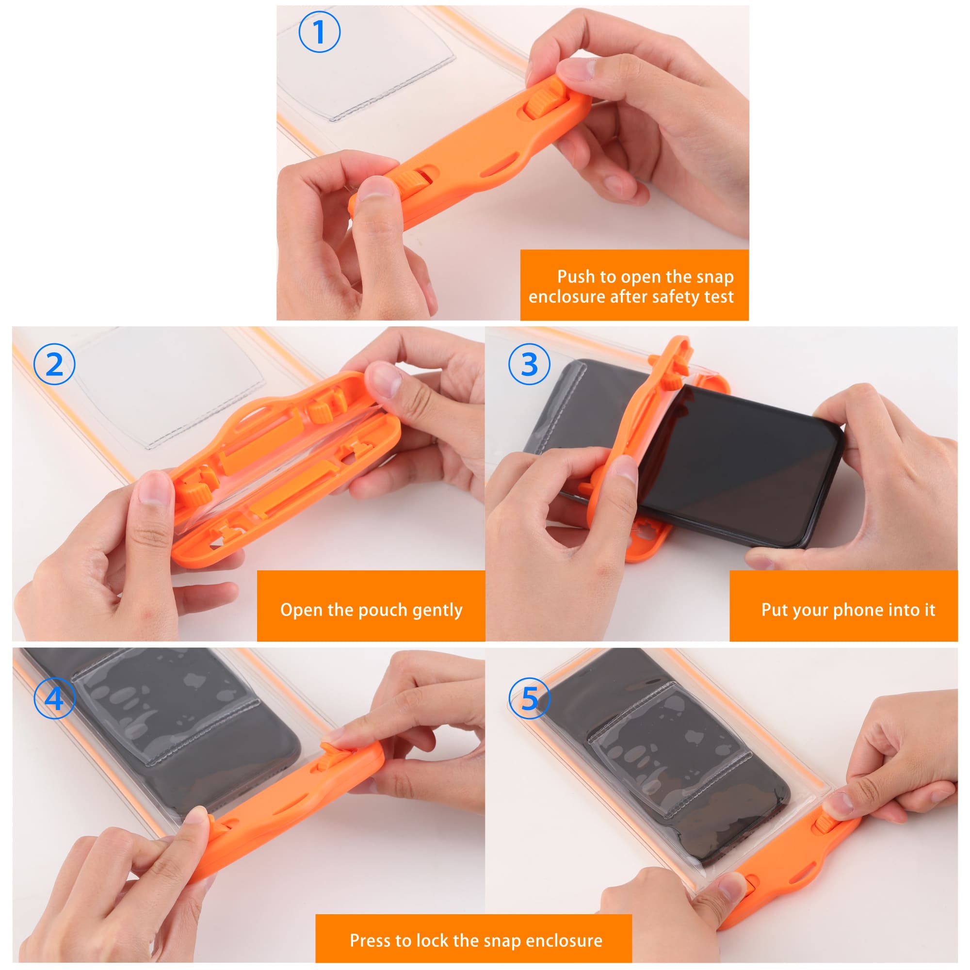 Universal Fluorescent Armband Cover Waterproof Phone Bag