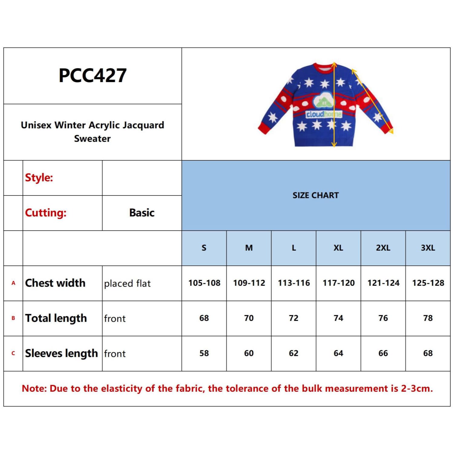Unisex Winter Acrylic Jacquard Sweater