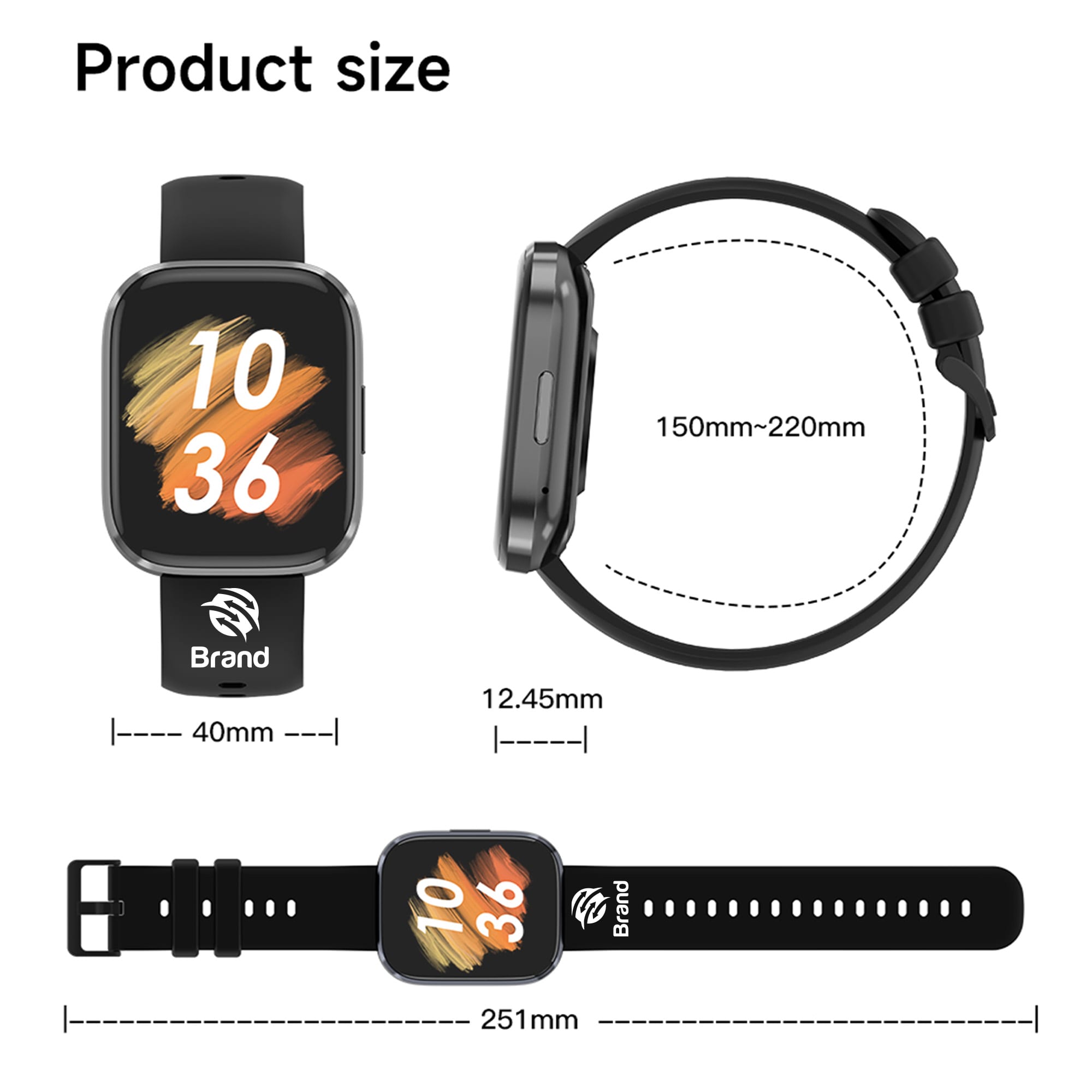1.96" Square Smart Watch