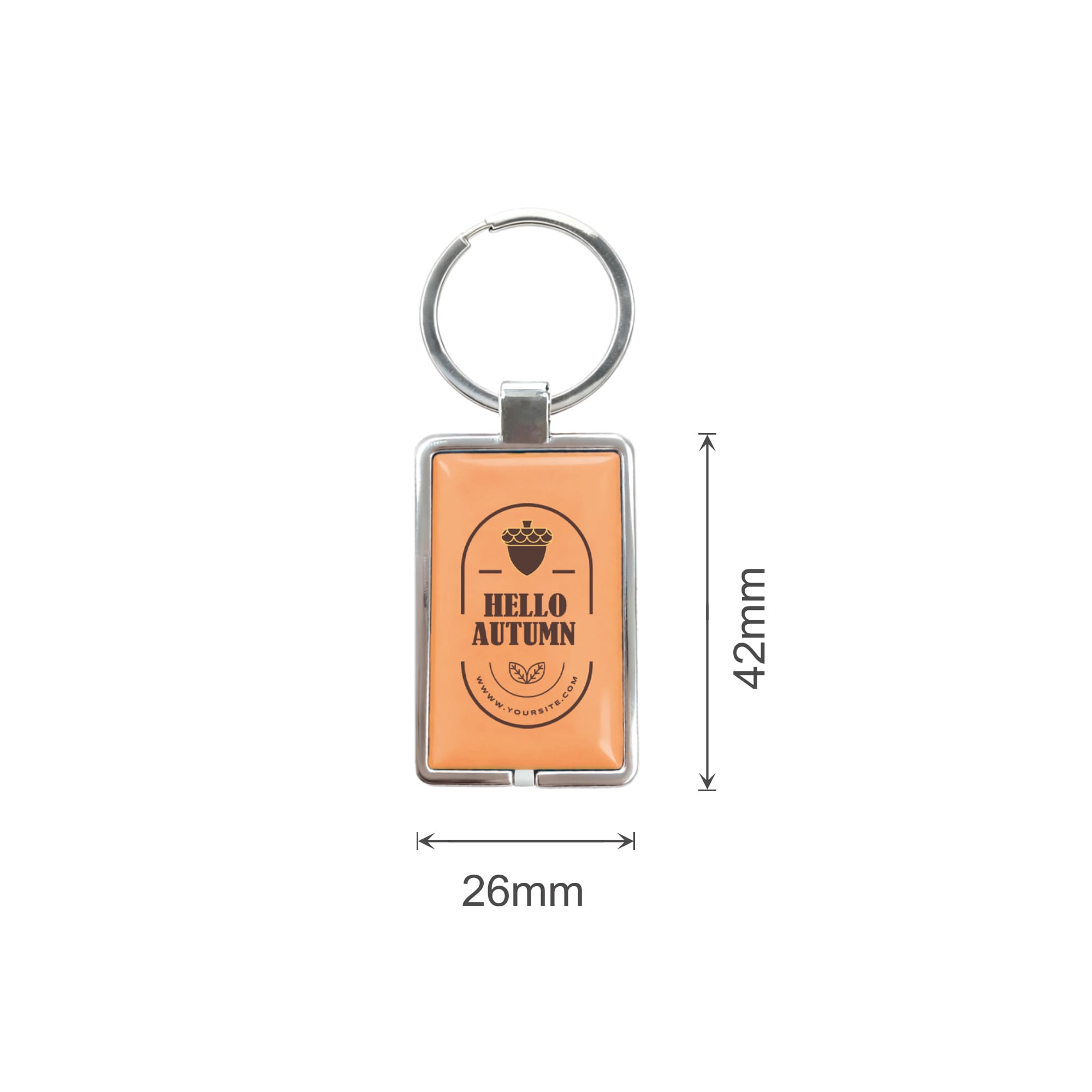 NFC Epoxy Square Tag with Metal Keyring
