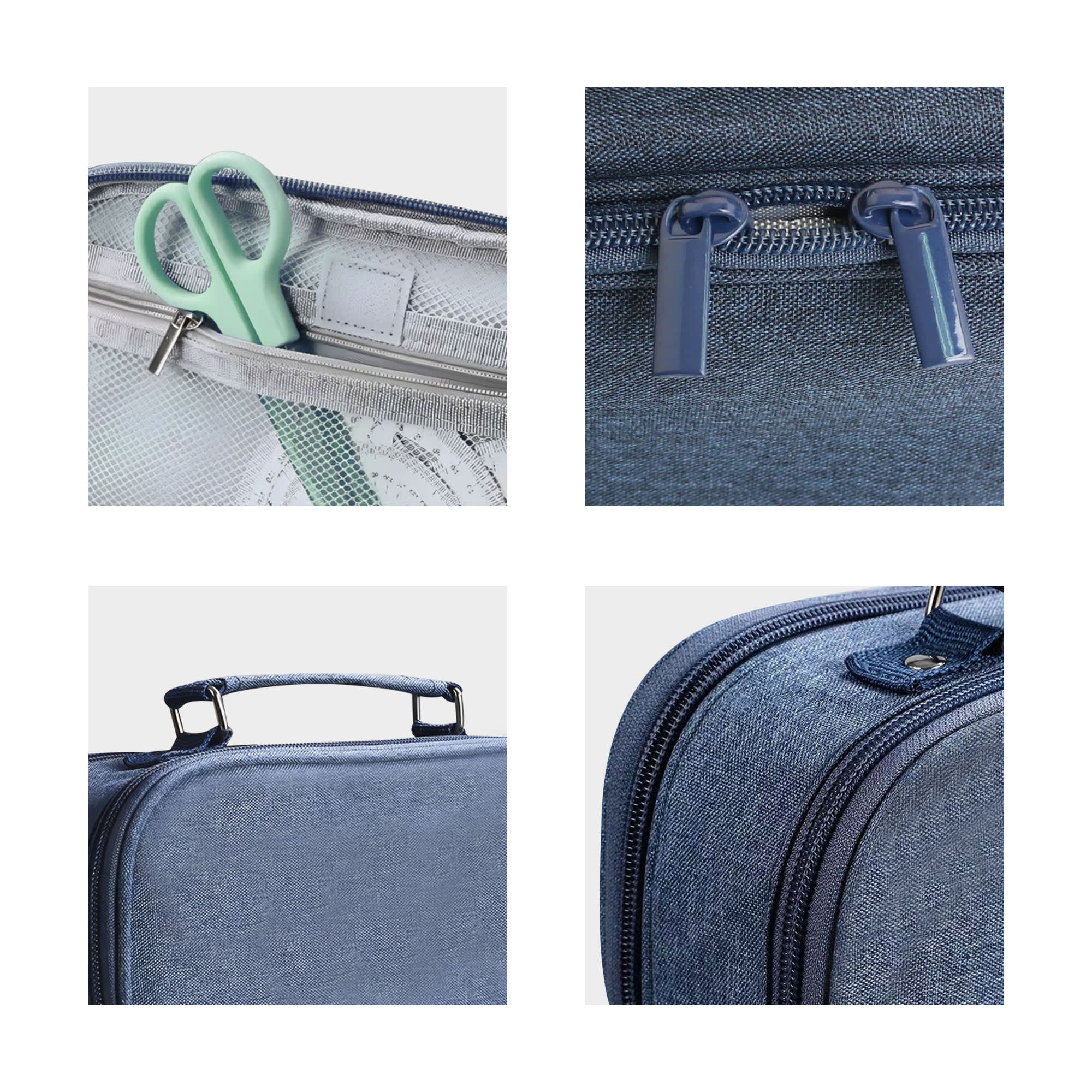 Pencil Case with Compartments and handle