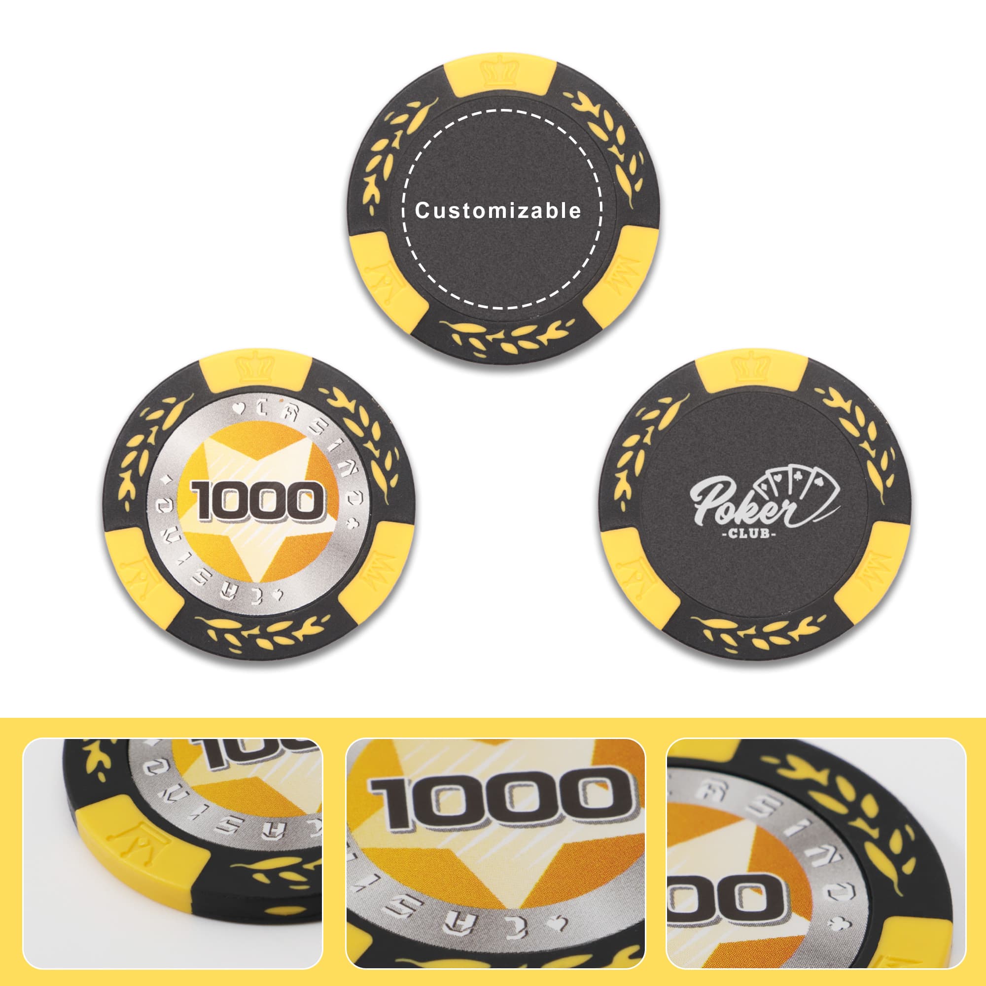 Wheat stalk Clay Poker Chips
