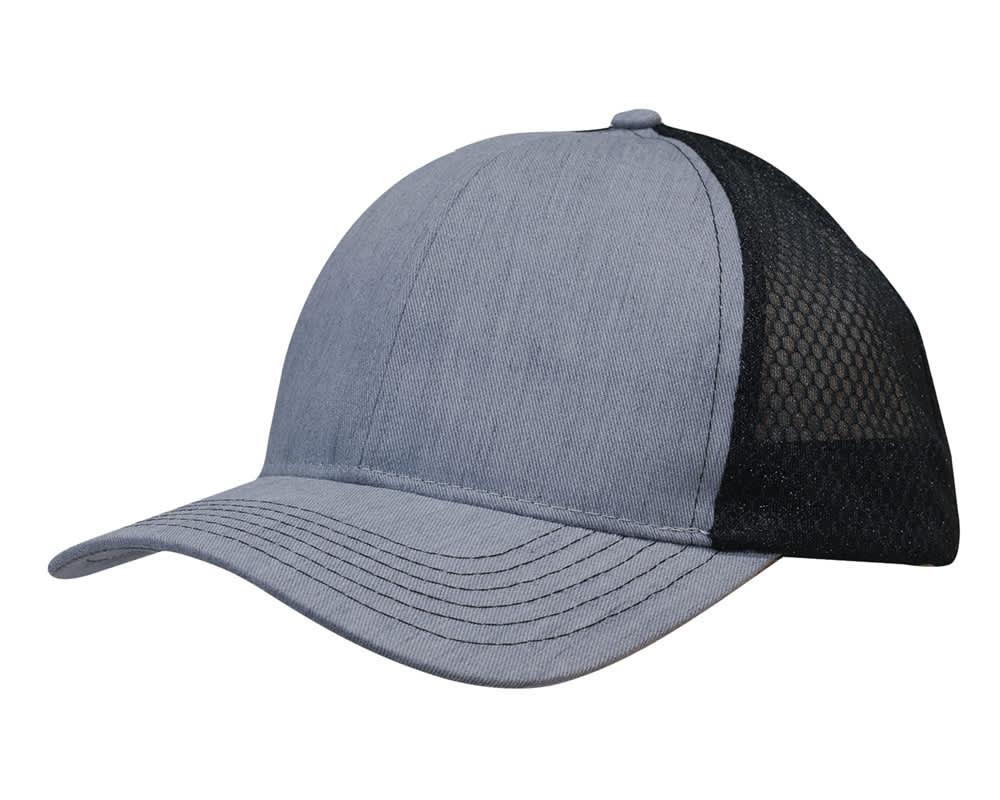 Light Brushed Poly Cotton Marle with honeycomb mesh
