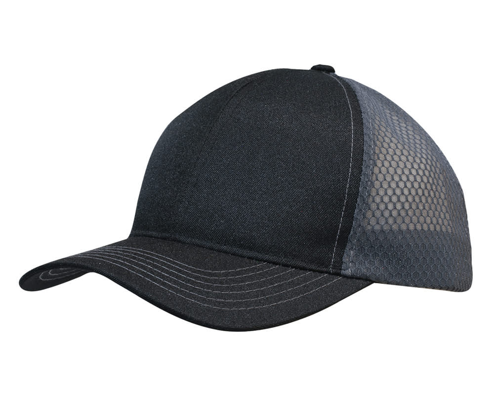 Breathable poly twill with honeycomb mesh