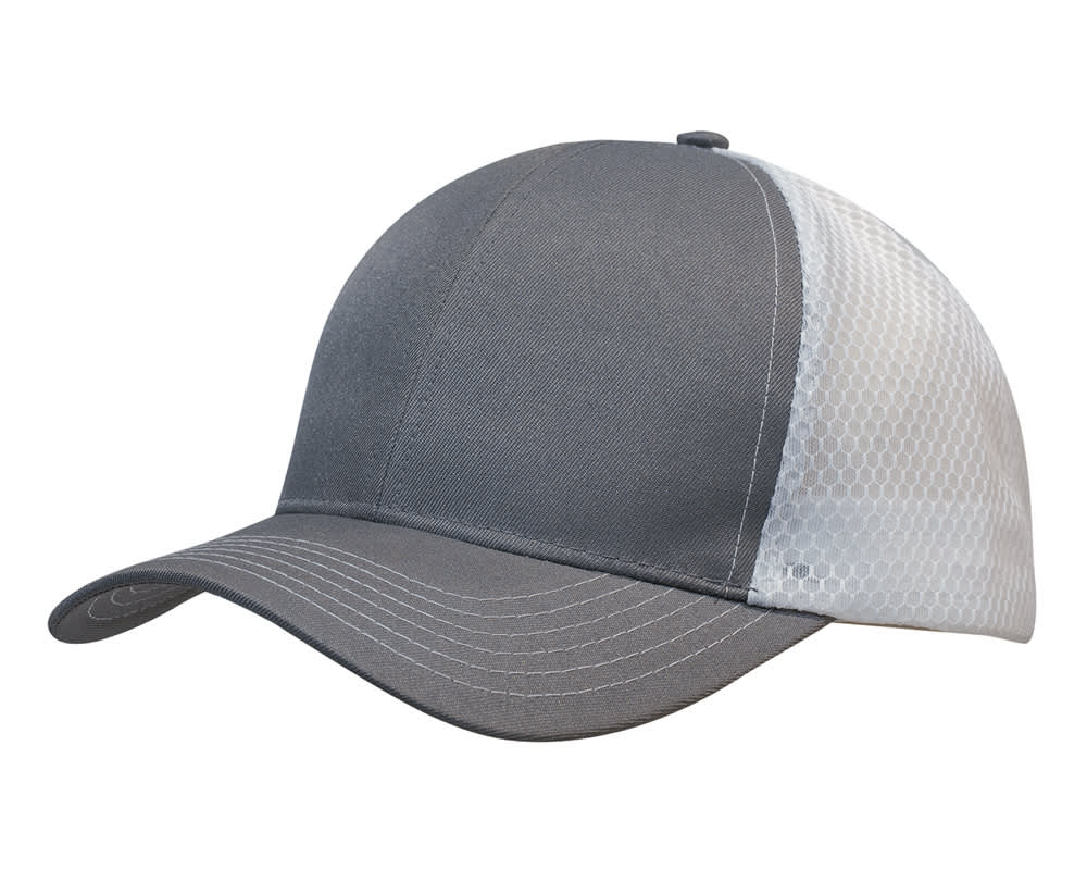 Breathable poly twill with honeycomb mesh