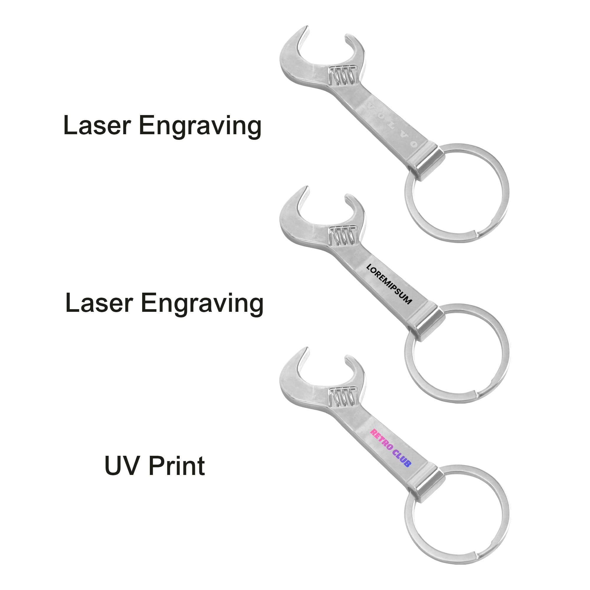 Wrench Metal Keyring Bottle Opener