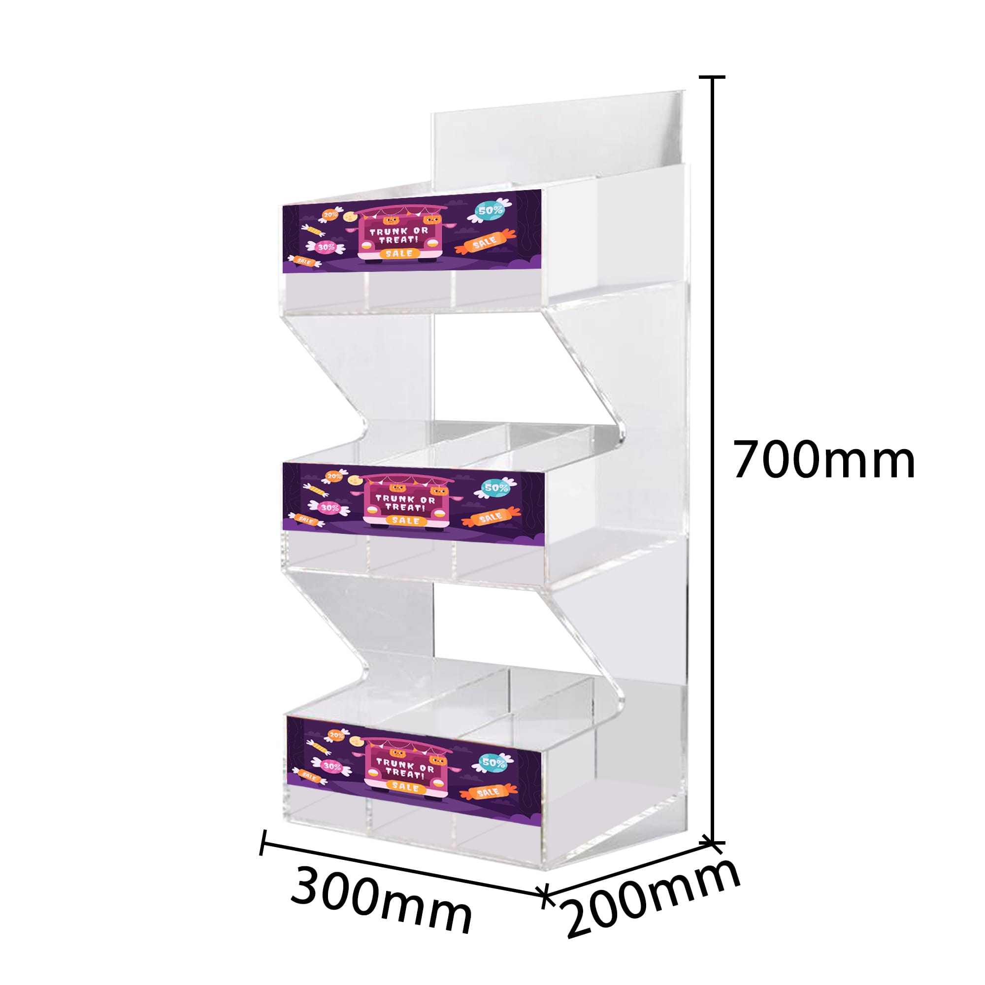 Custom Acrylic 3 Levels Display