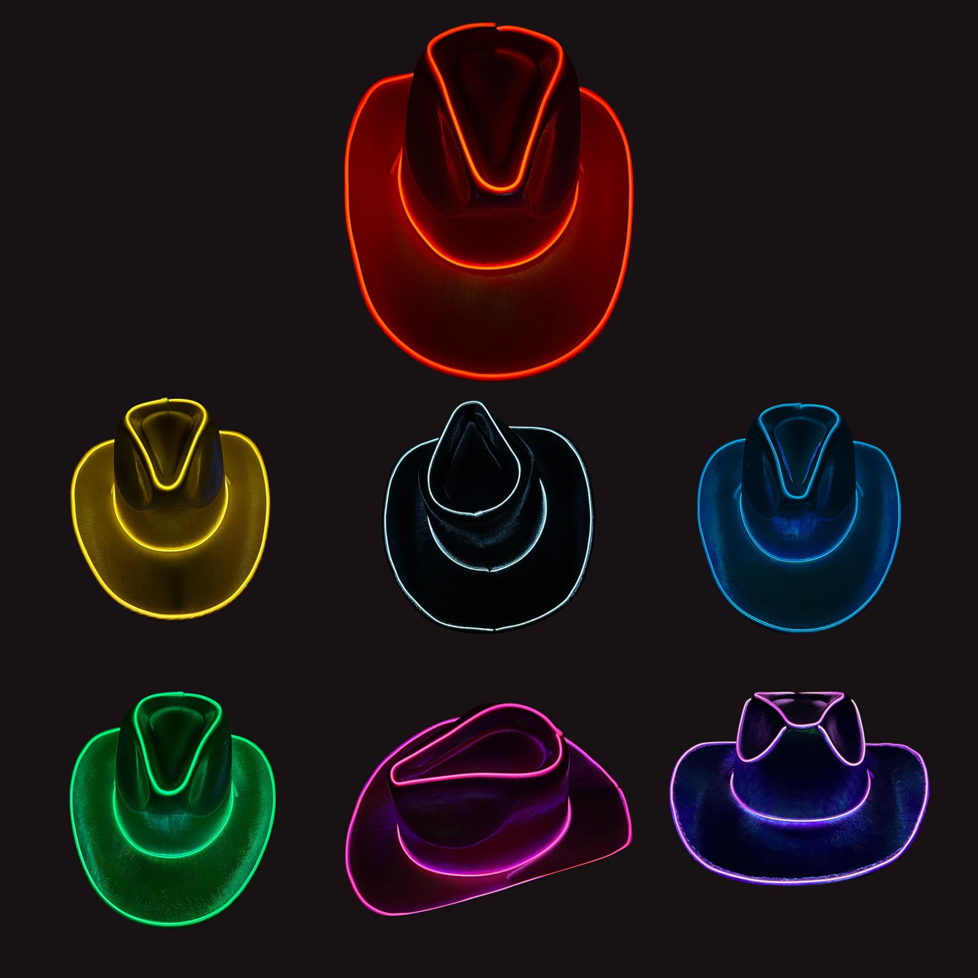Light Up Cowboy Hats