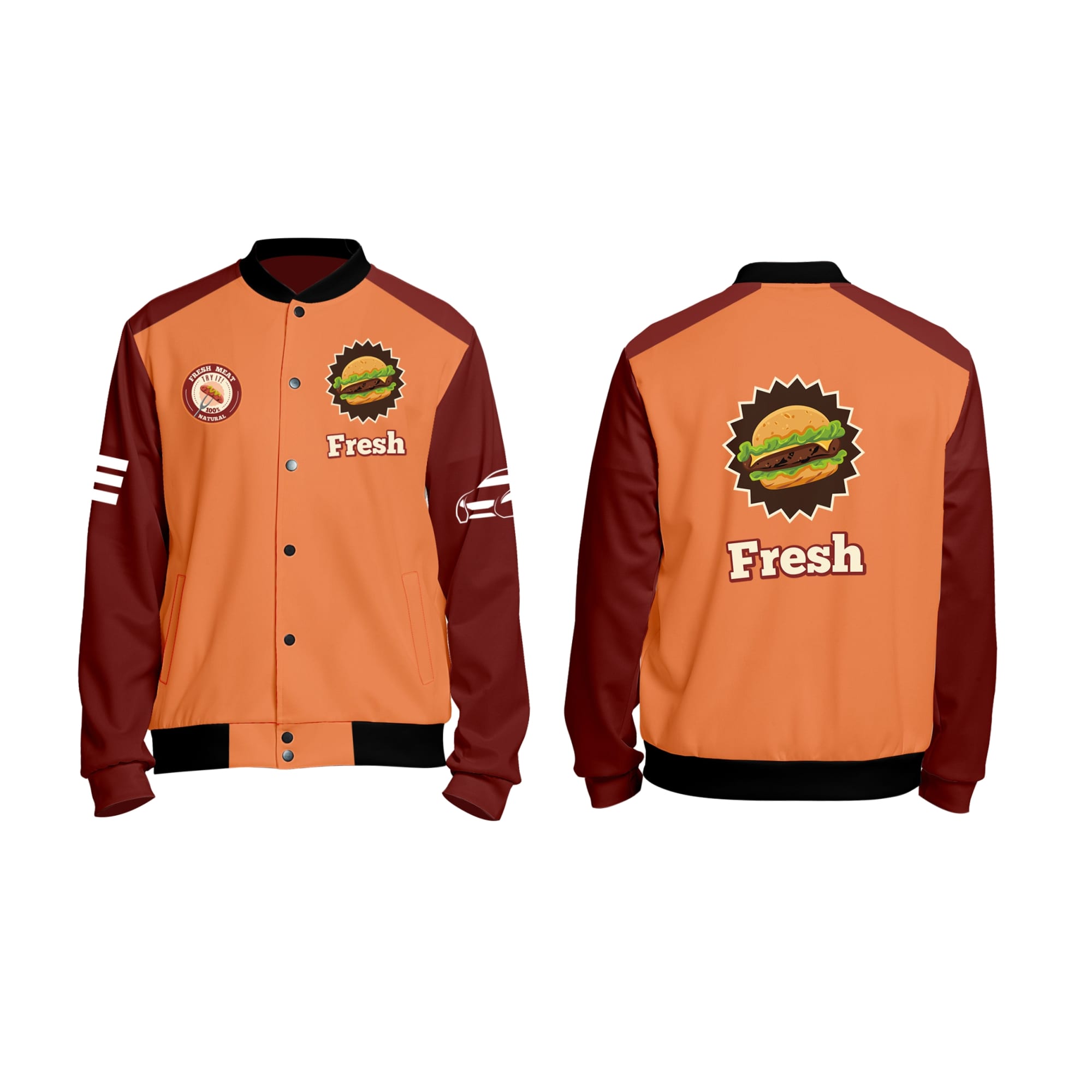 Unisex Polyester Scuba Sublimated Varsity Jacket