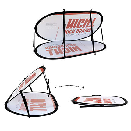 Oval Shaped Pop Up Banners(Medium)