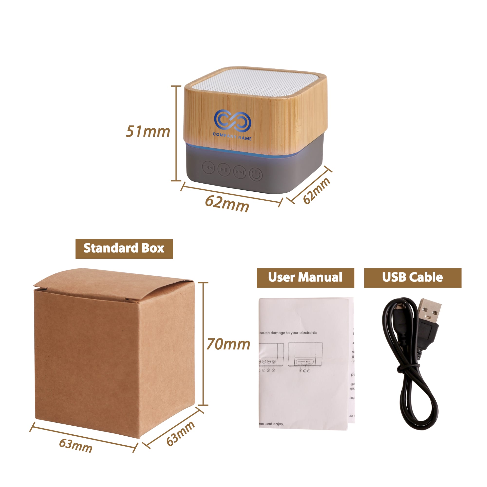 Bamboo Bluetooth Wireless Speaker