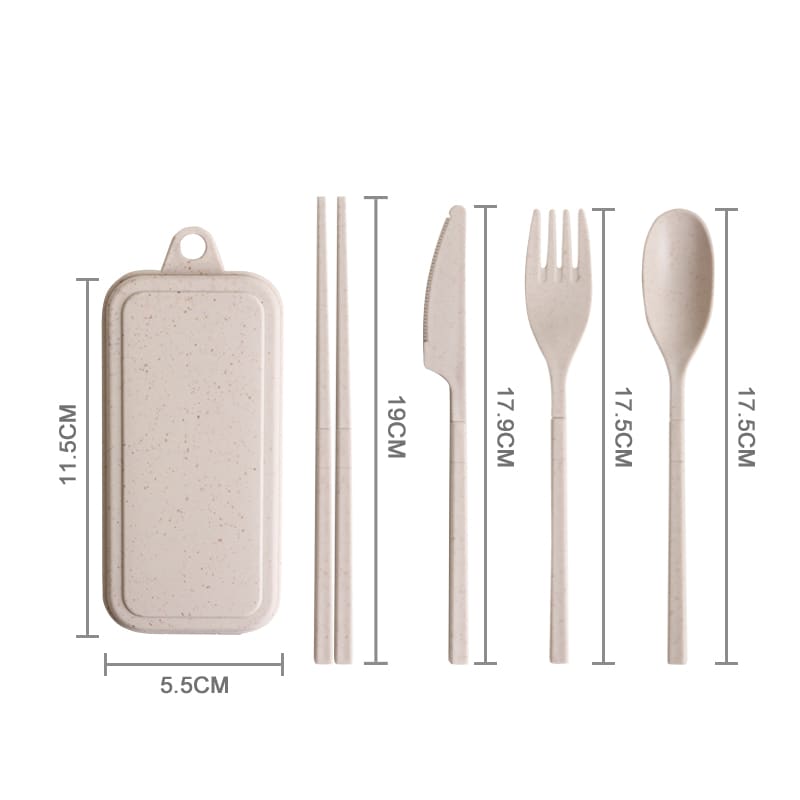 4 Pieces Travel Utensils Set