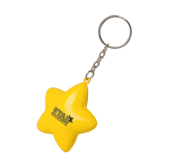 Keyring with Star Stress Reliever