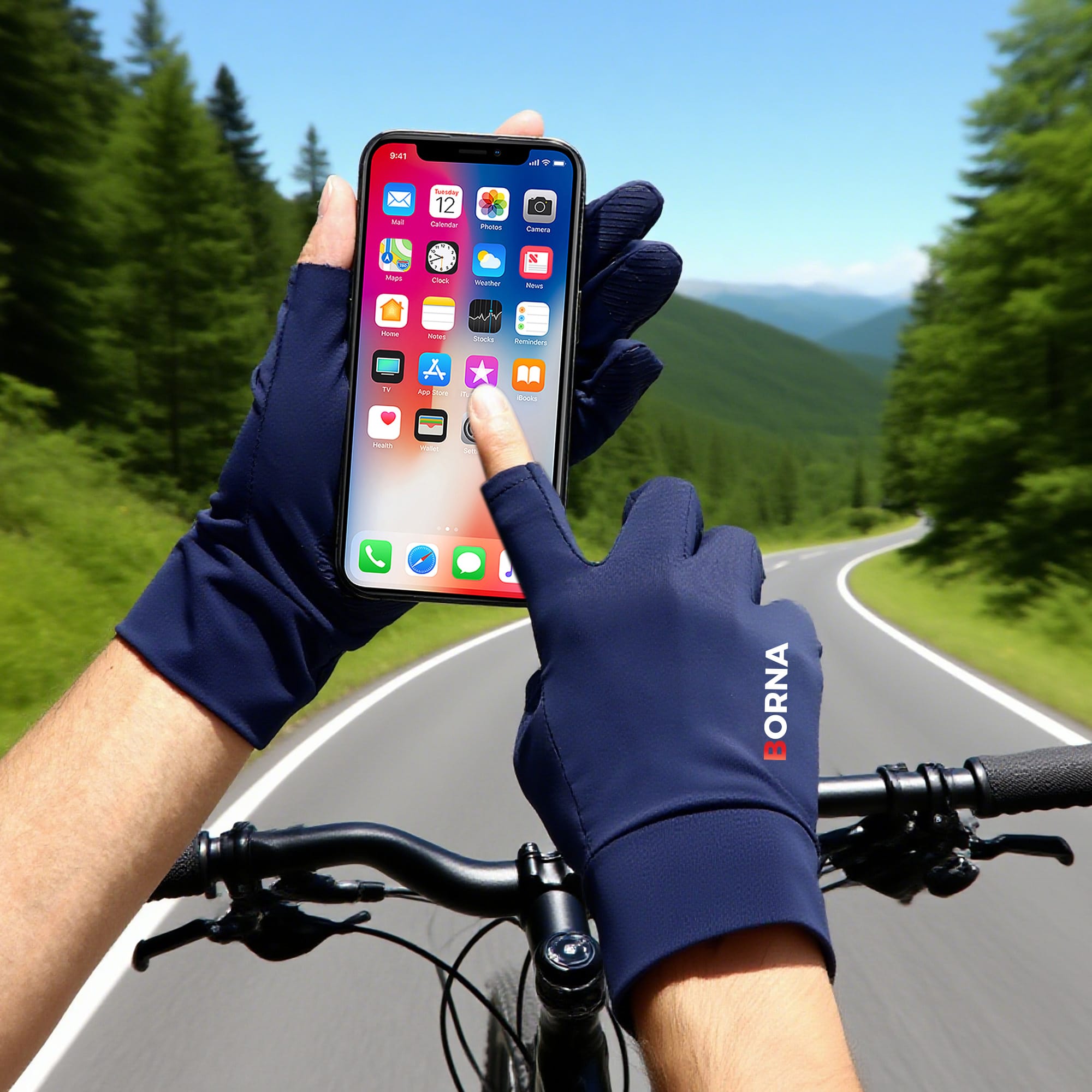 Sun Protective Gloves with 2 Open Fingers