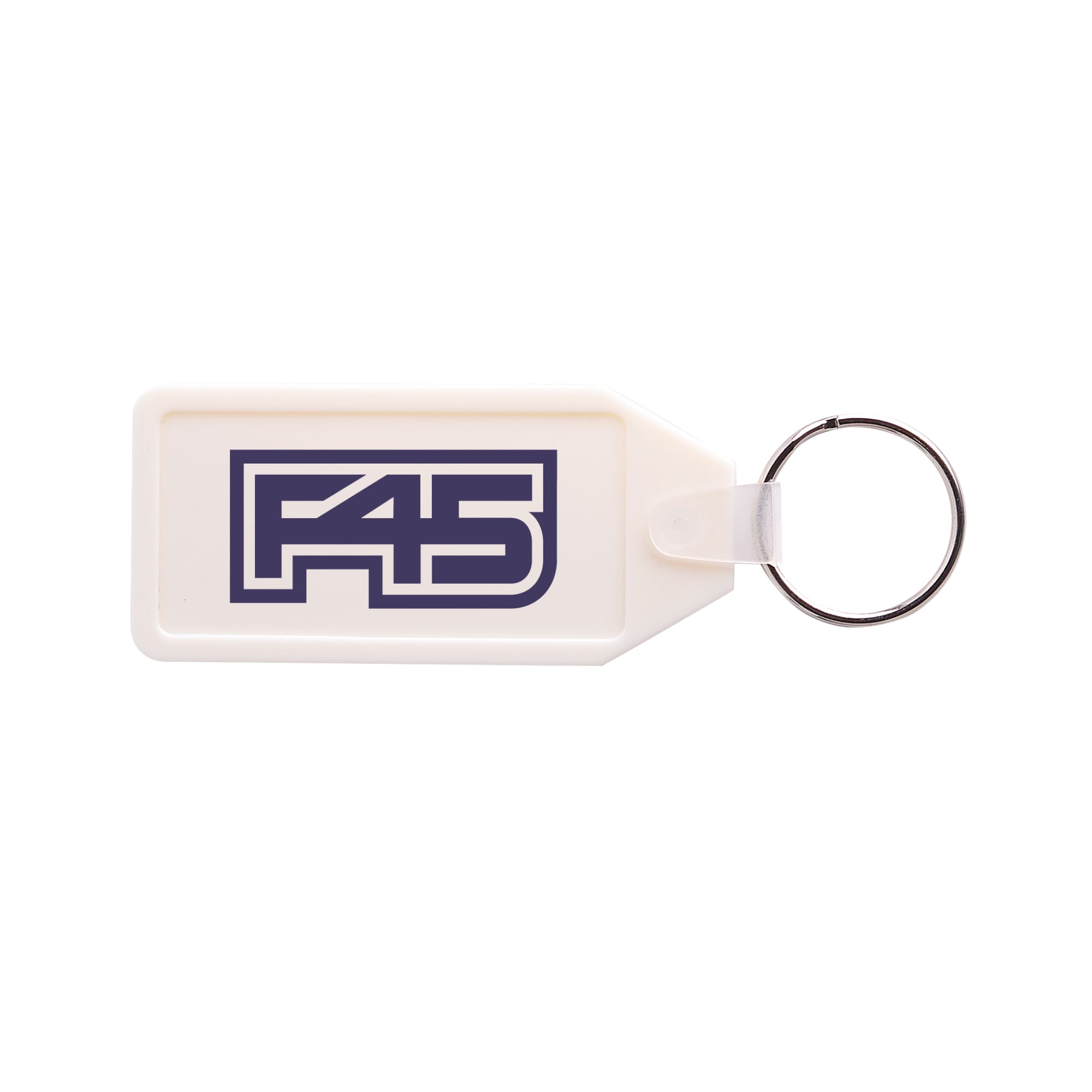 Long Hexagon Hard Plastic Keyring