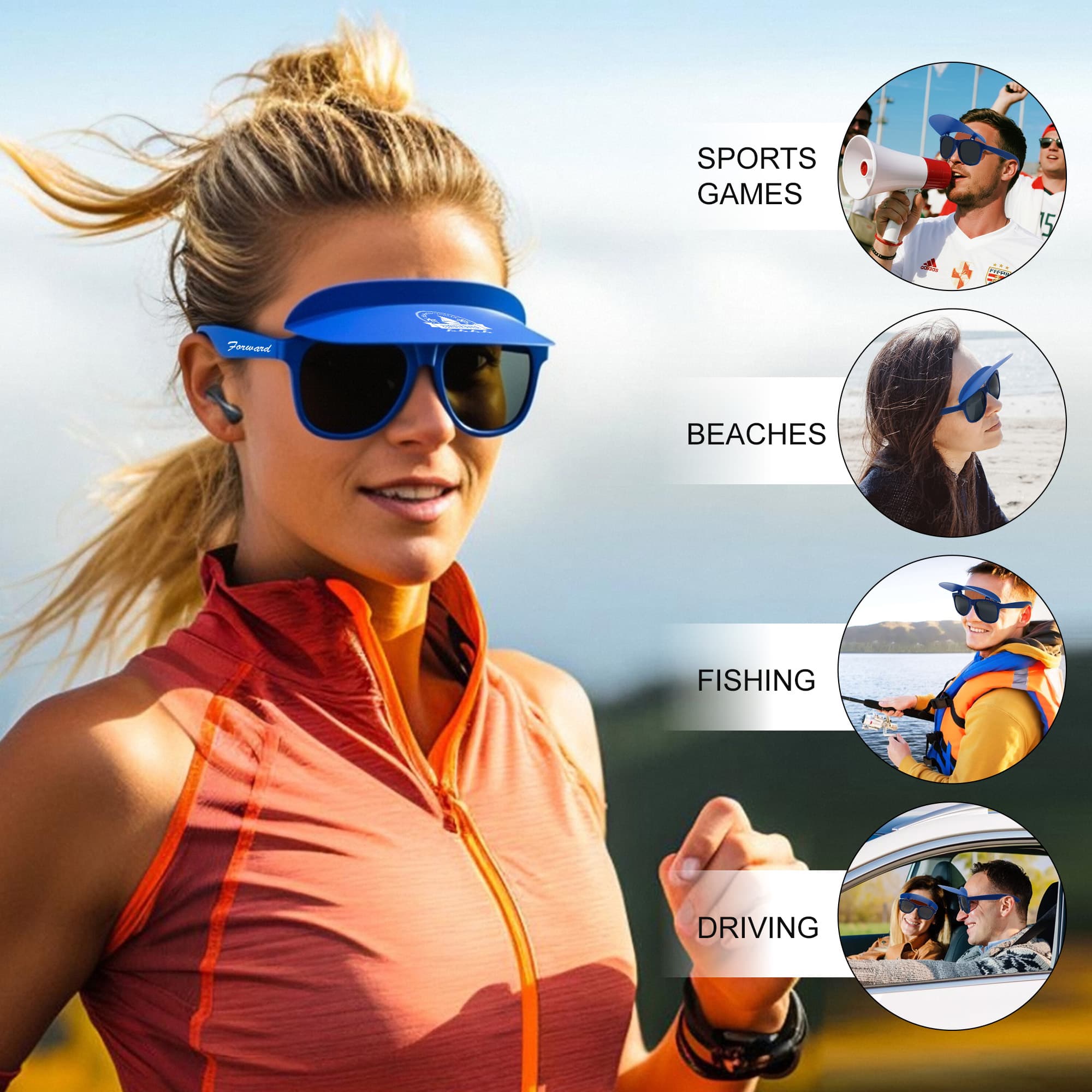 Flip Up Visor Sunglasses