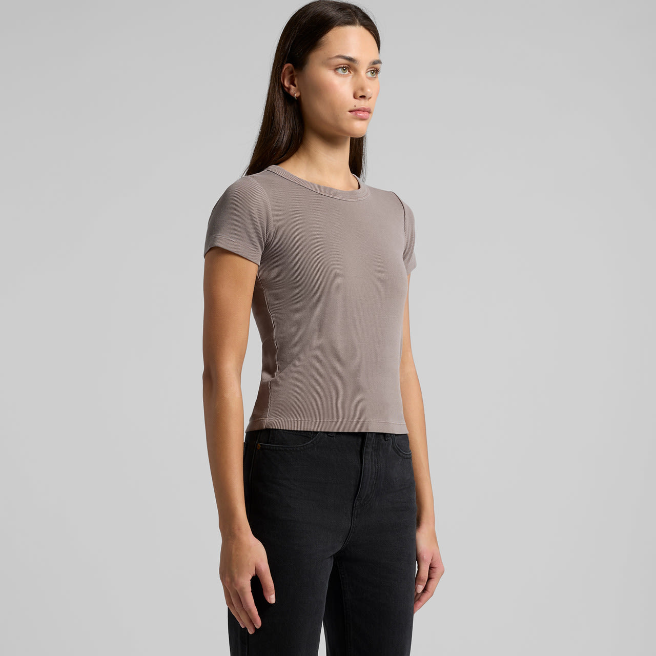 Wo's Faded Organic Rib Tee