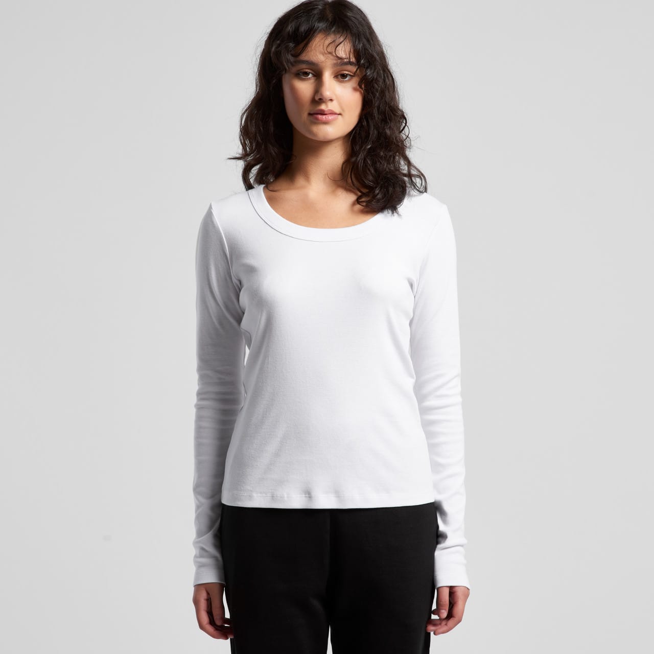Wo's Organic Baby Rib L/S Tee
