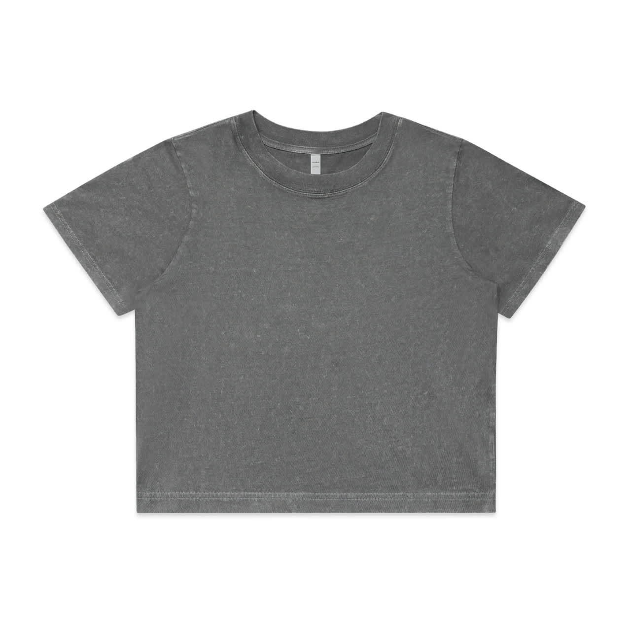 Wo's Stone Wash Heavy Crop Tee