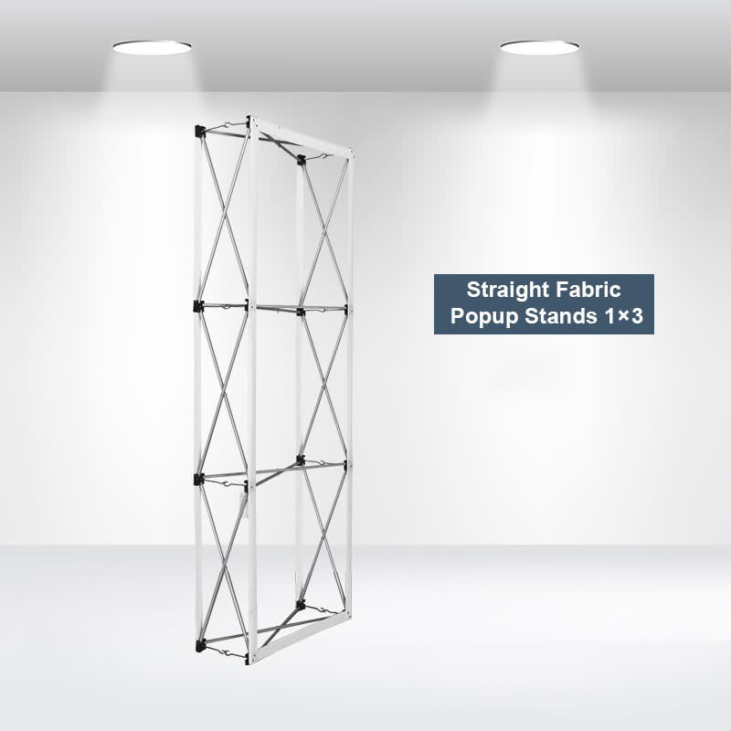 Straight Fabric Popup Displays 1x3