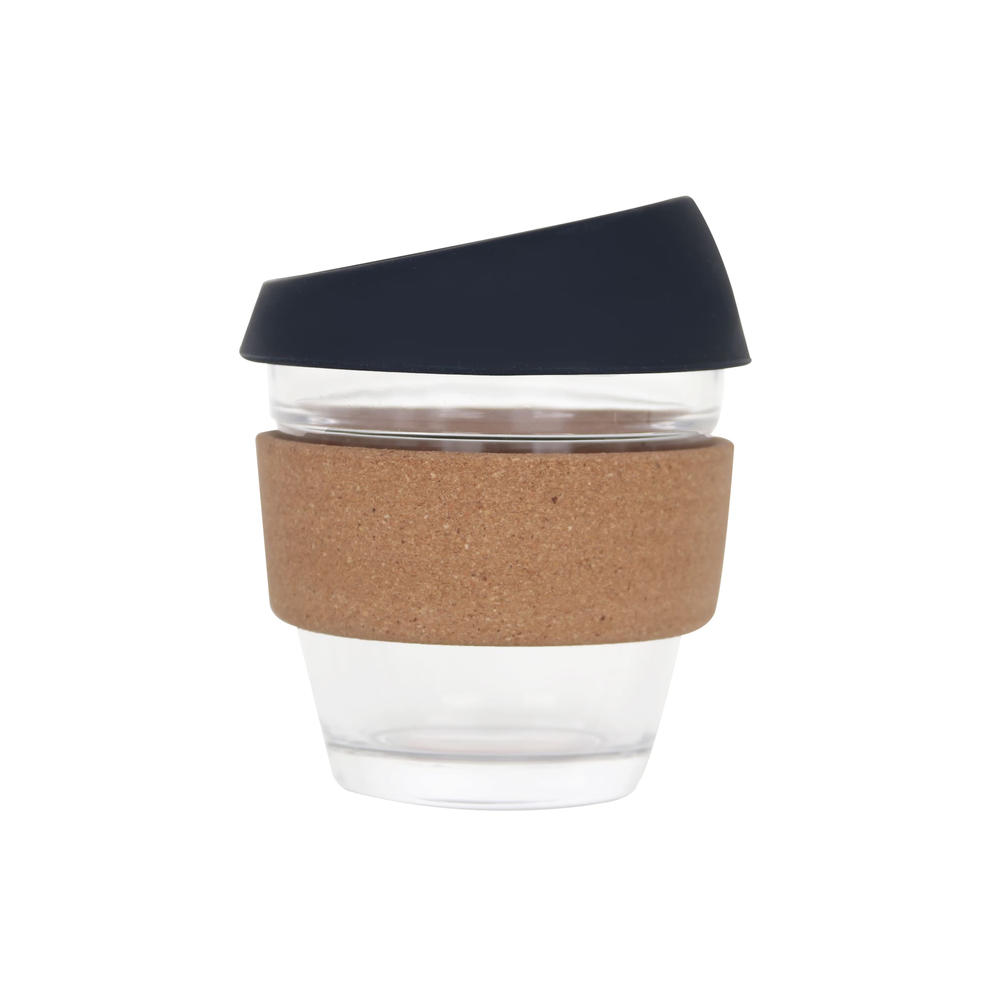 8 OZ Reusable Glass Coffee Cup with Cork Band