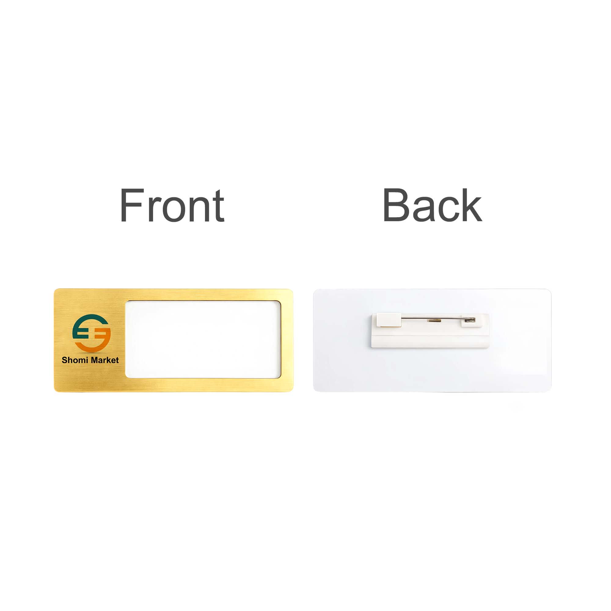 Reusable Metal Name Badge