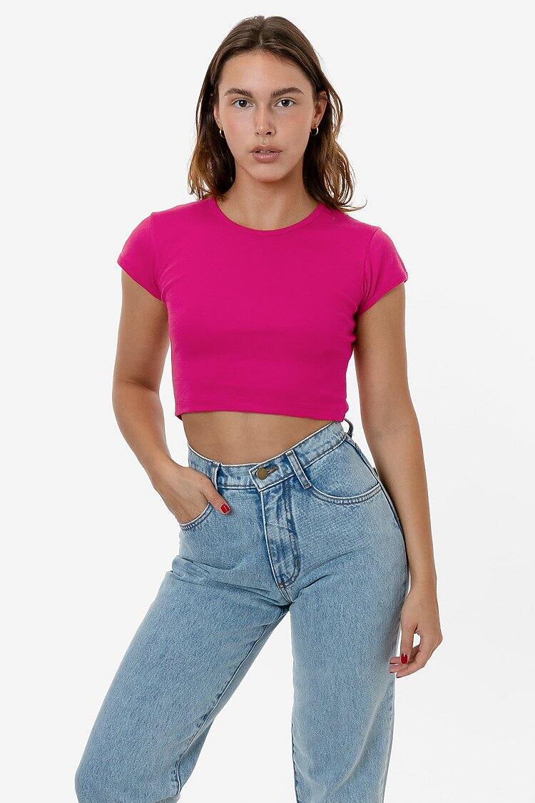 Cap Sleeve Baby Rib Crop Top