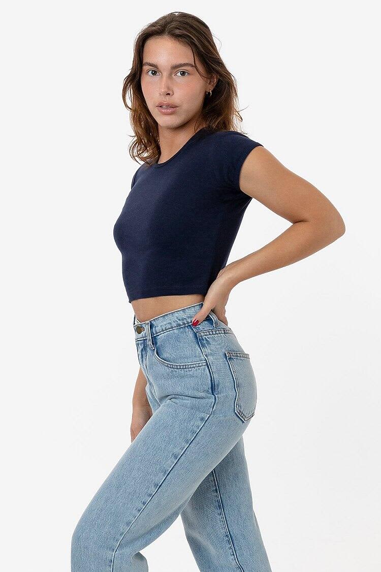 Cap Sleeve Baby Rib Crop Top