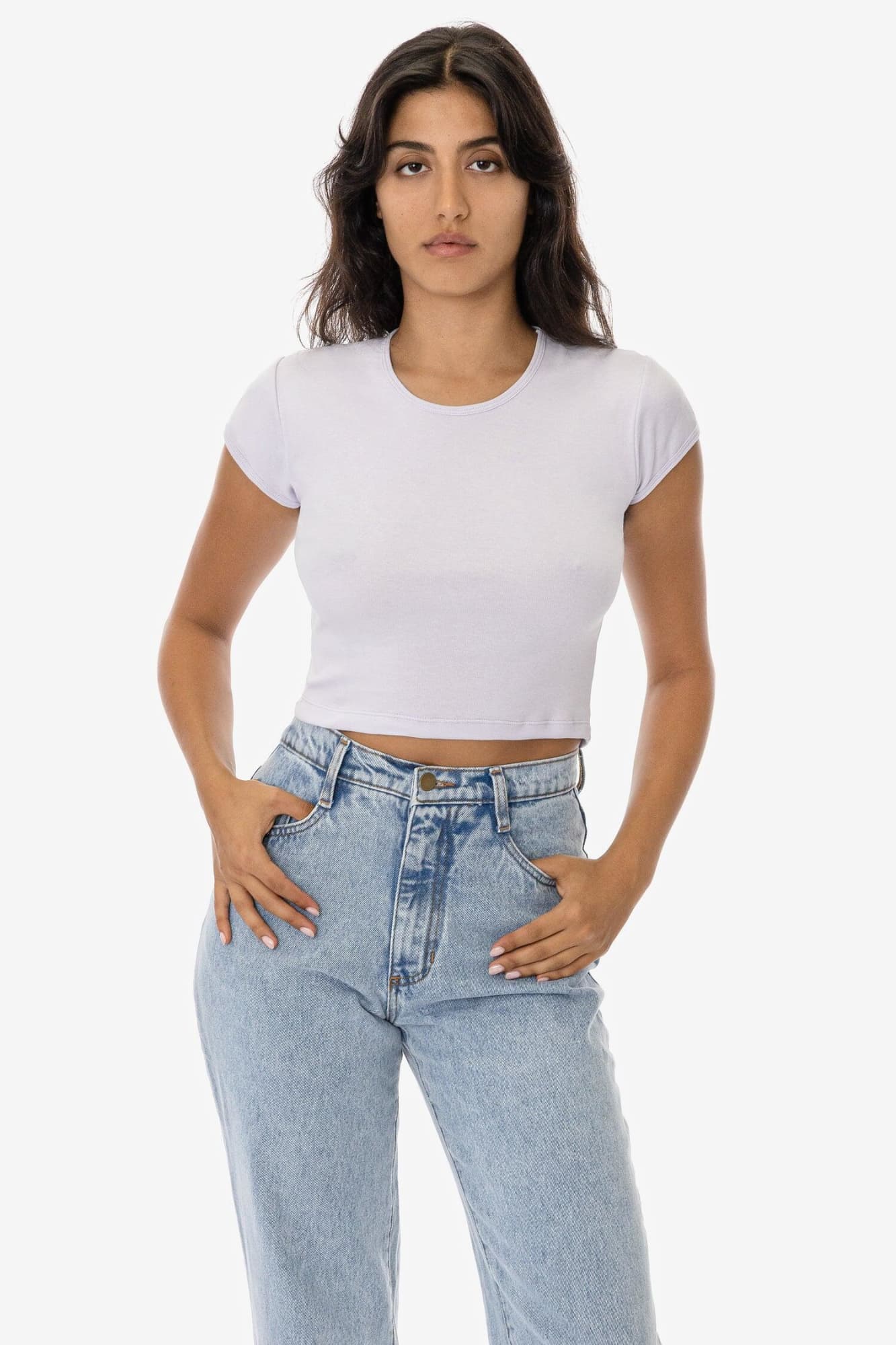 Cap Sleeve Baby Rib Crop Top