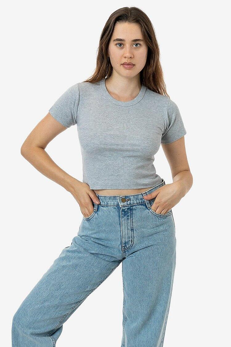 Mid-Length Baby Rib Crewneck Tee