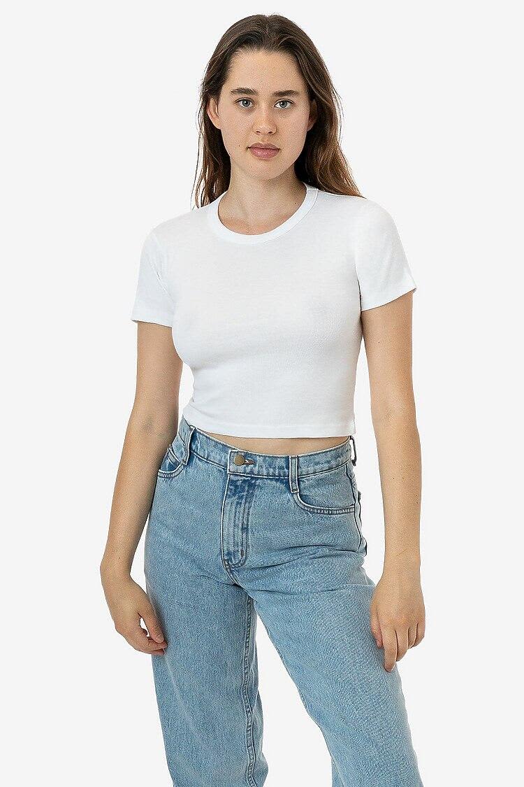 Mid-Length Baby Rib Crewneck Tee
