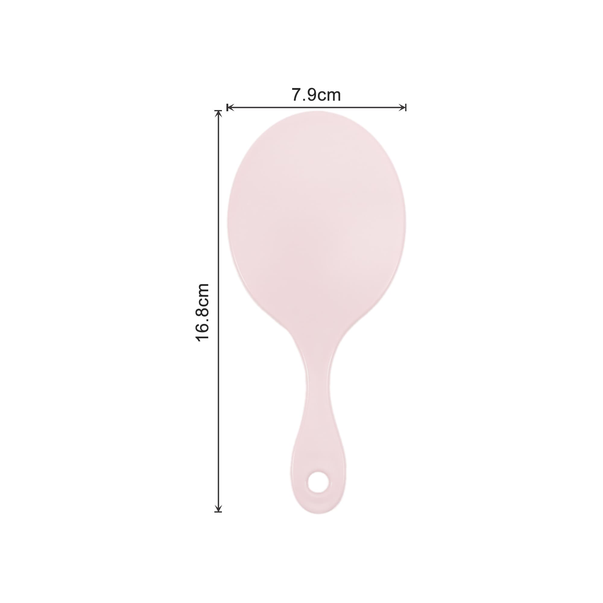 Chic Princess-Style Handheld Makeup Mirror