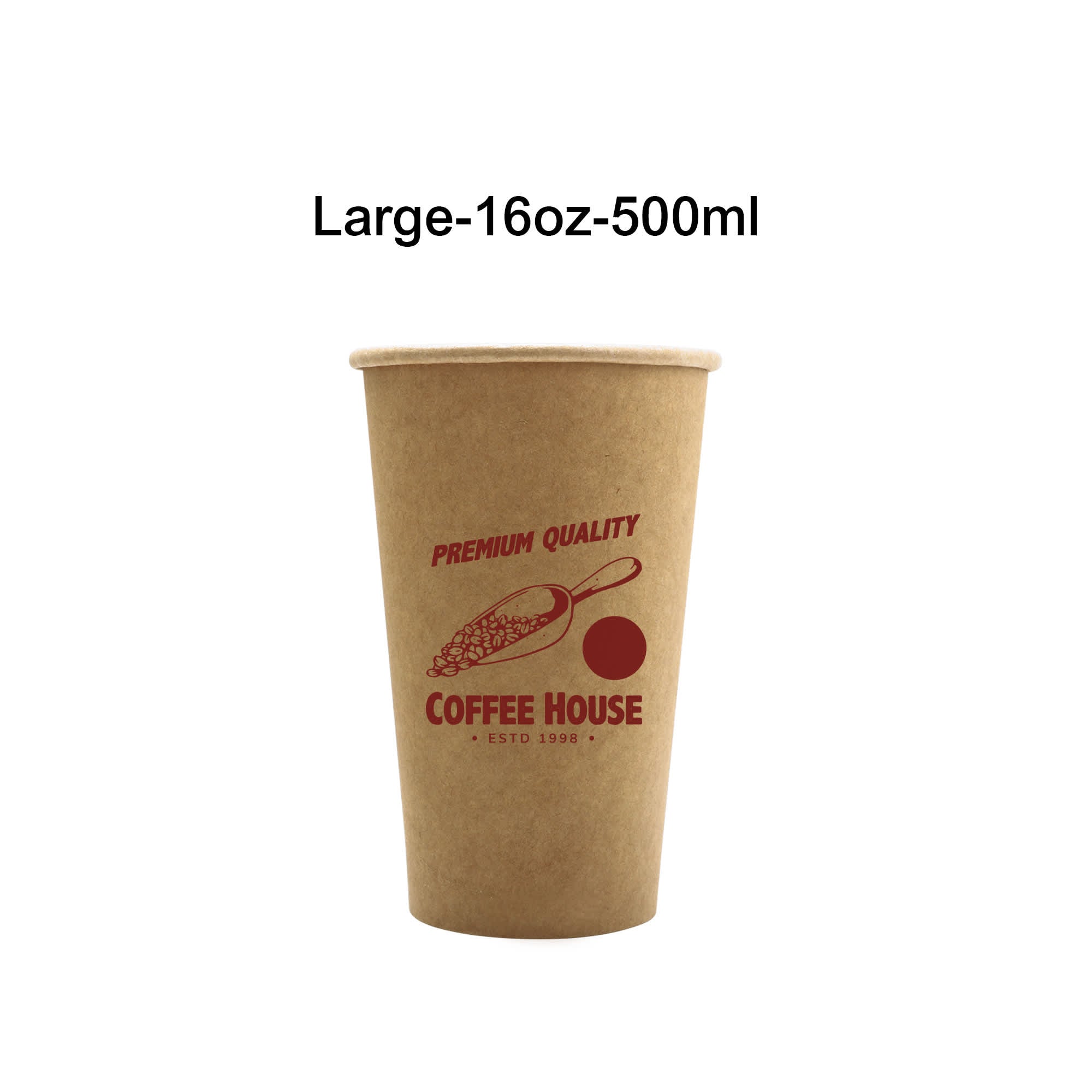 PLA Single Wall Compostable Kraft Paper Cups