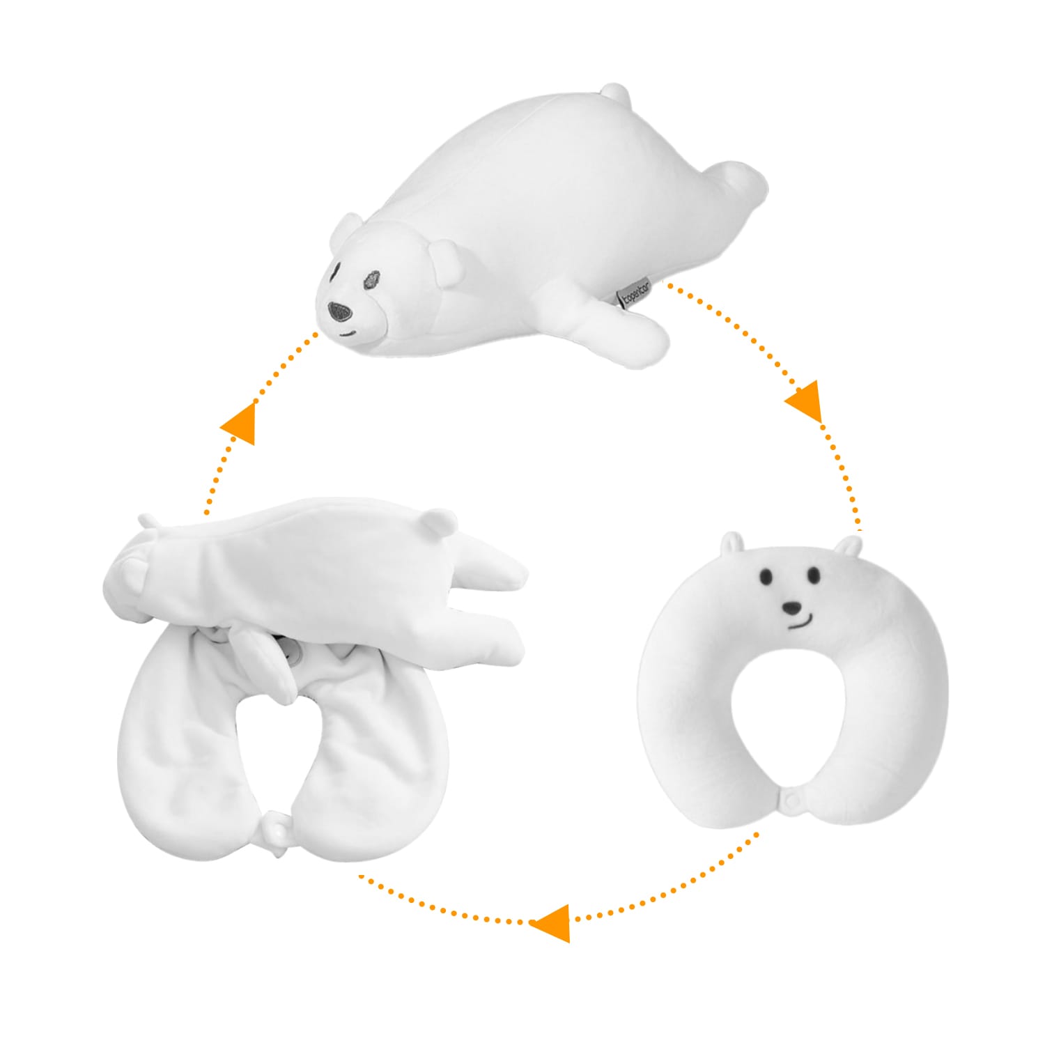 Bear Shaped 2 In 1 Travel Pillow