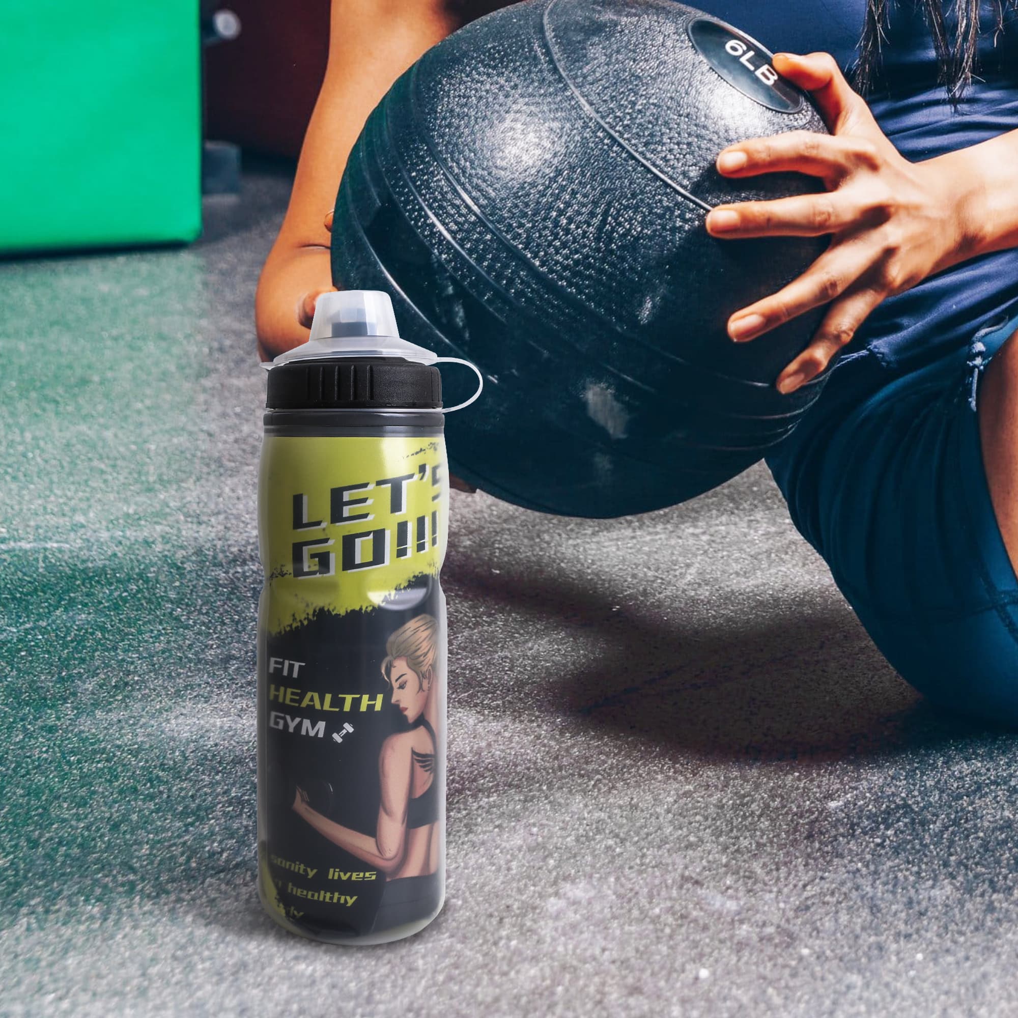20oz 600ml Double Wall Squeeze Sports Water Bottle