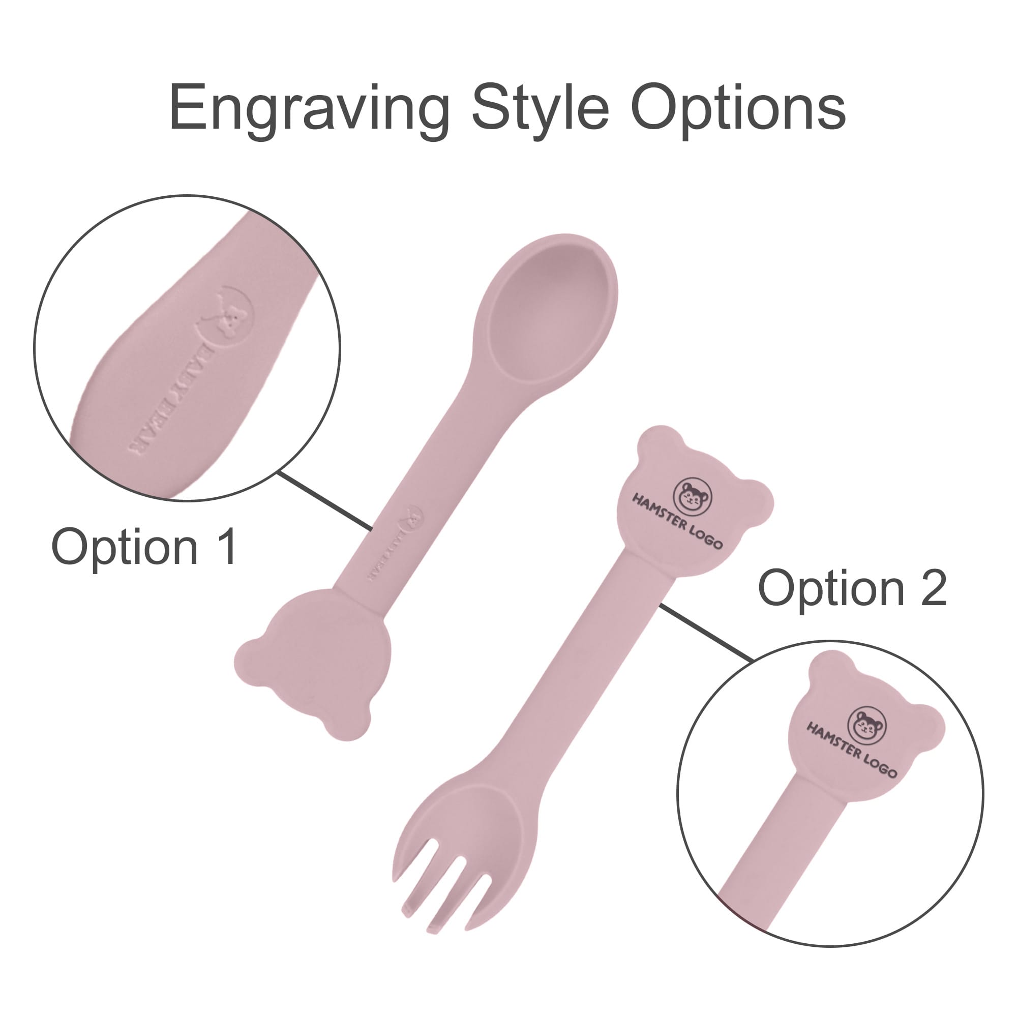 Bear Shape Silicone Kids Cutlery