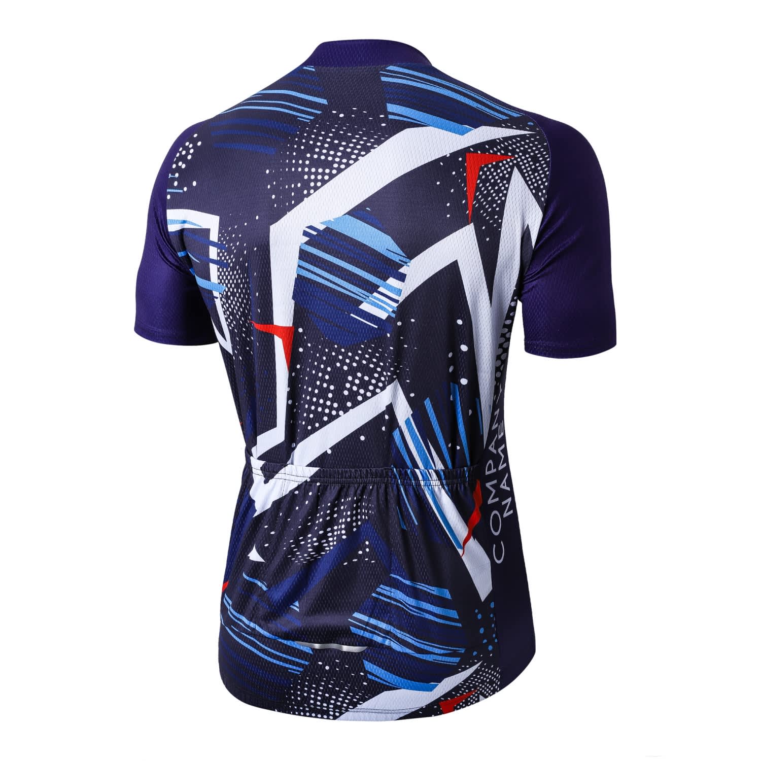 Unisex Sublimated Stand Collar Raglan Short Sleeves Cycling Jersey