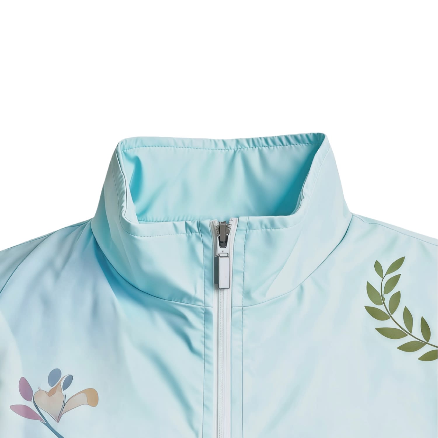 Unisex 100% Polyester 2-Layer Stand-up Collar Zip-Up Vest