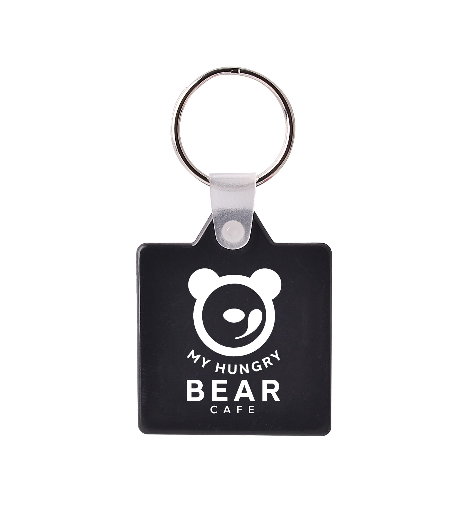 Square Hard Plastic Keyring