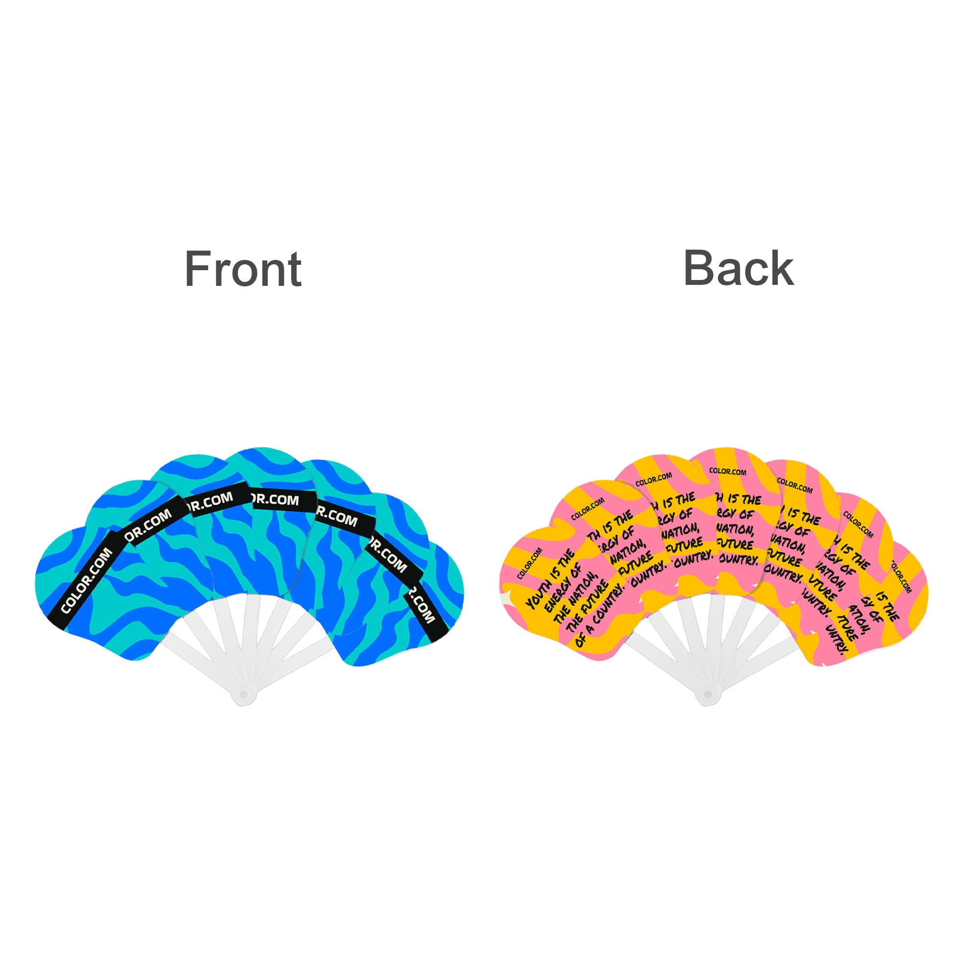 Seven-pieces Plastic Hand Fan