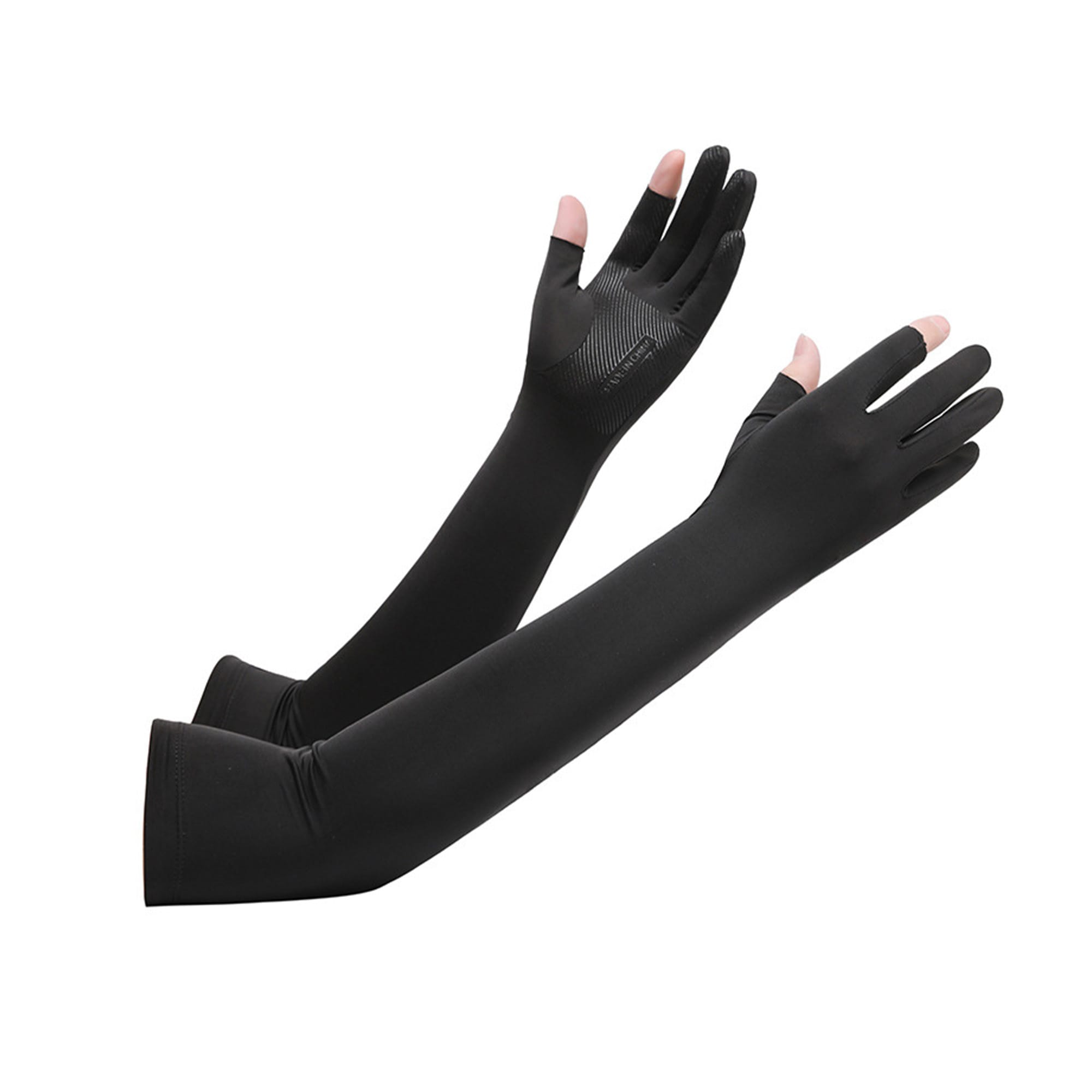 Long Sleeve Sun Protective Gloves with 2 Open Fingers